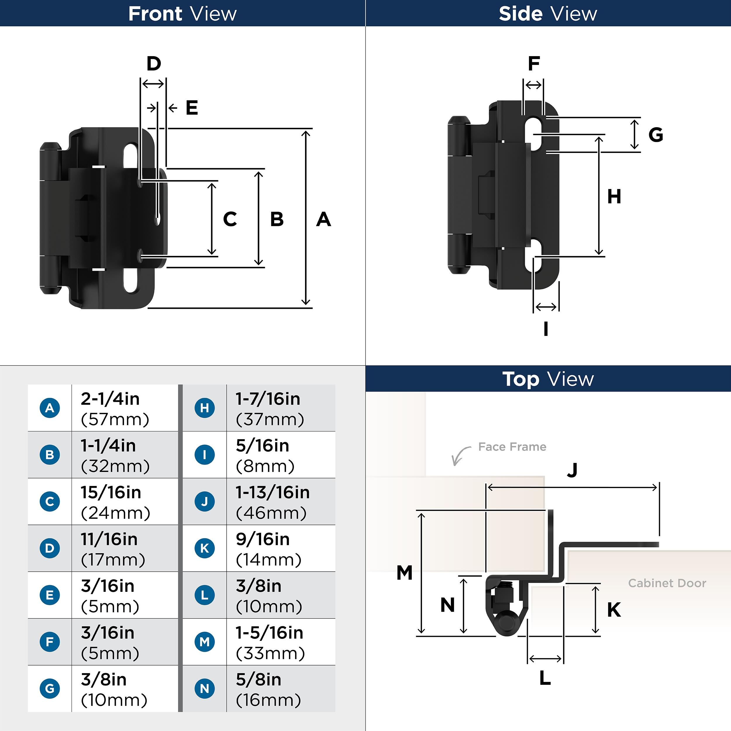 Amerock BPR7565FB Cabinet-Hinges - View #3