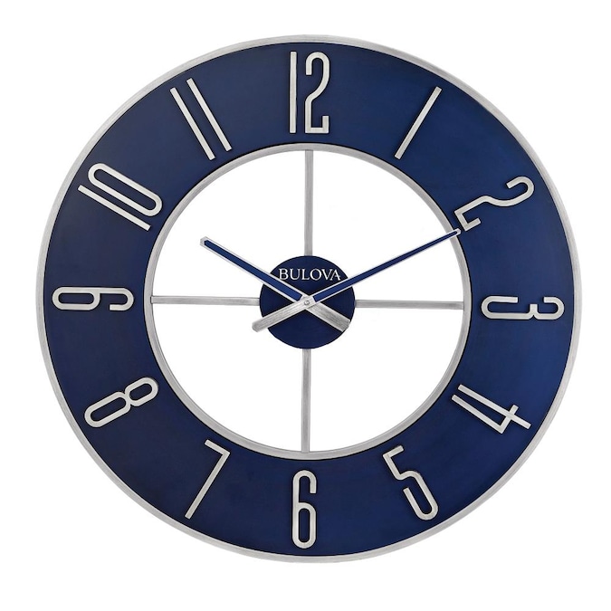 Bulova Blue Steel Og Round Wall Clock In The Clocks Department At Com - Bulova Wall Clock Canada