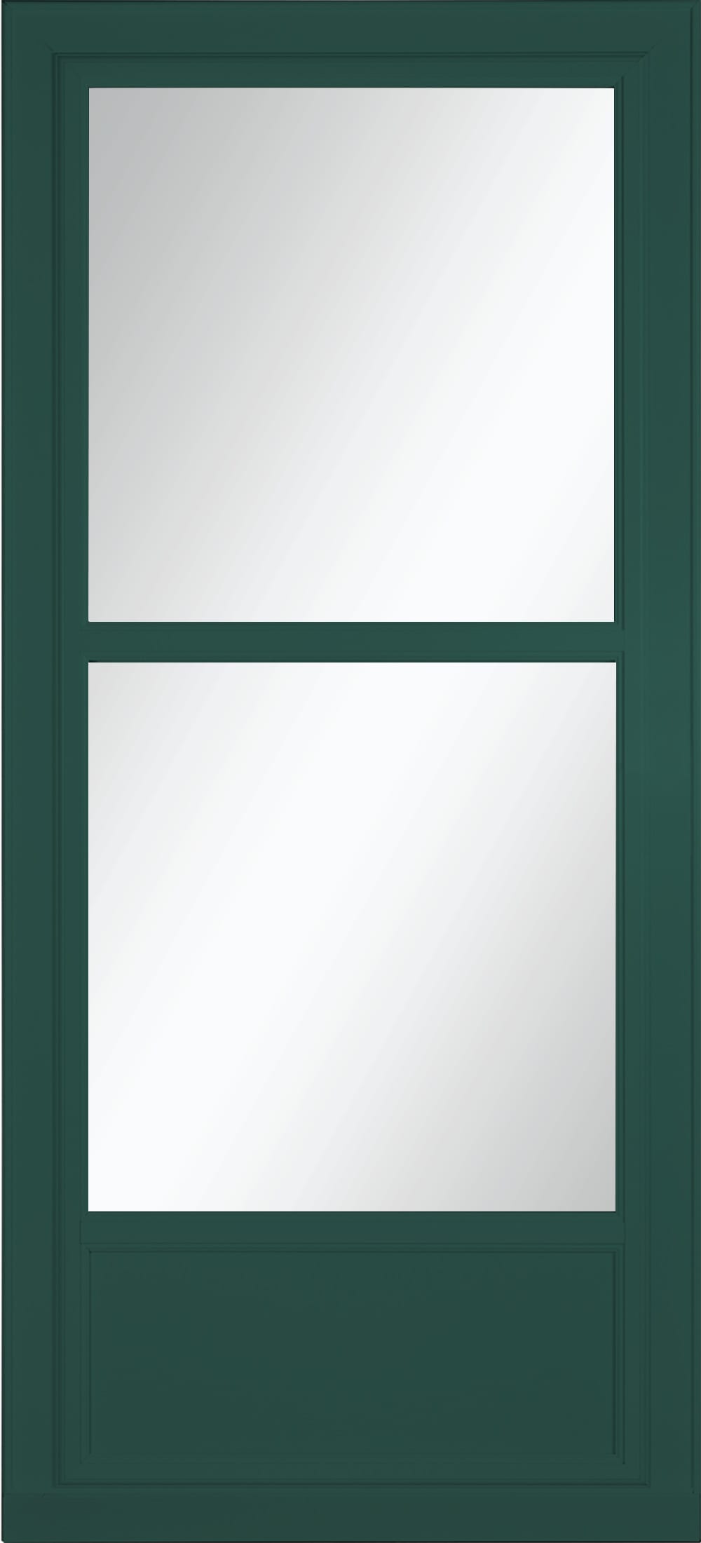 LARSON Tradewinds 36-in x 81-in Green Mid-View Aluminum Storm Door