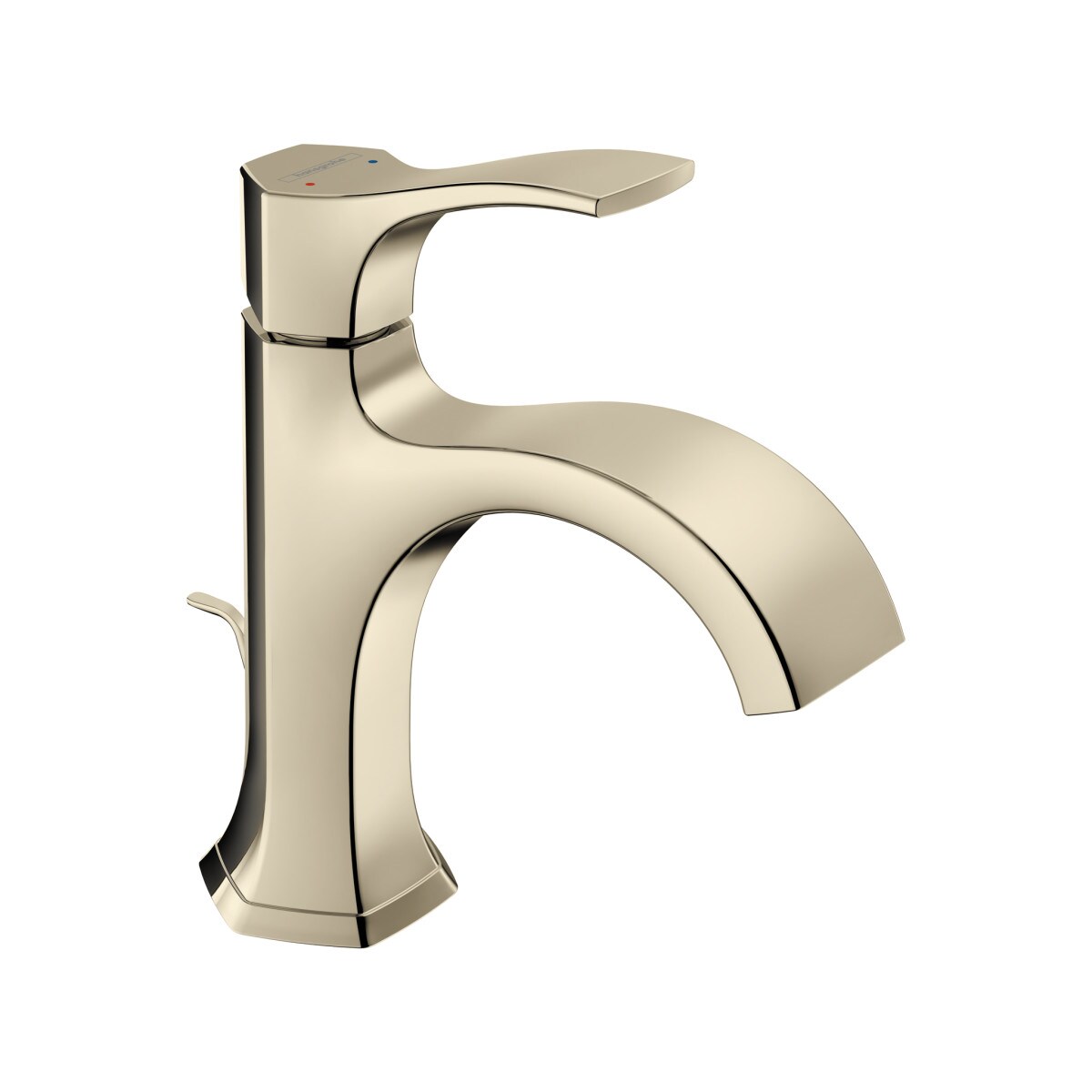 Hansgrohe 04810830 Locarno Polished Nickel Single hole 1-handle Low-arc Commercial/Residential Handle Bathroom Sink Faucet