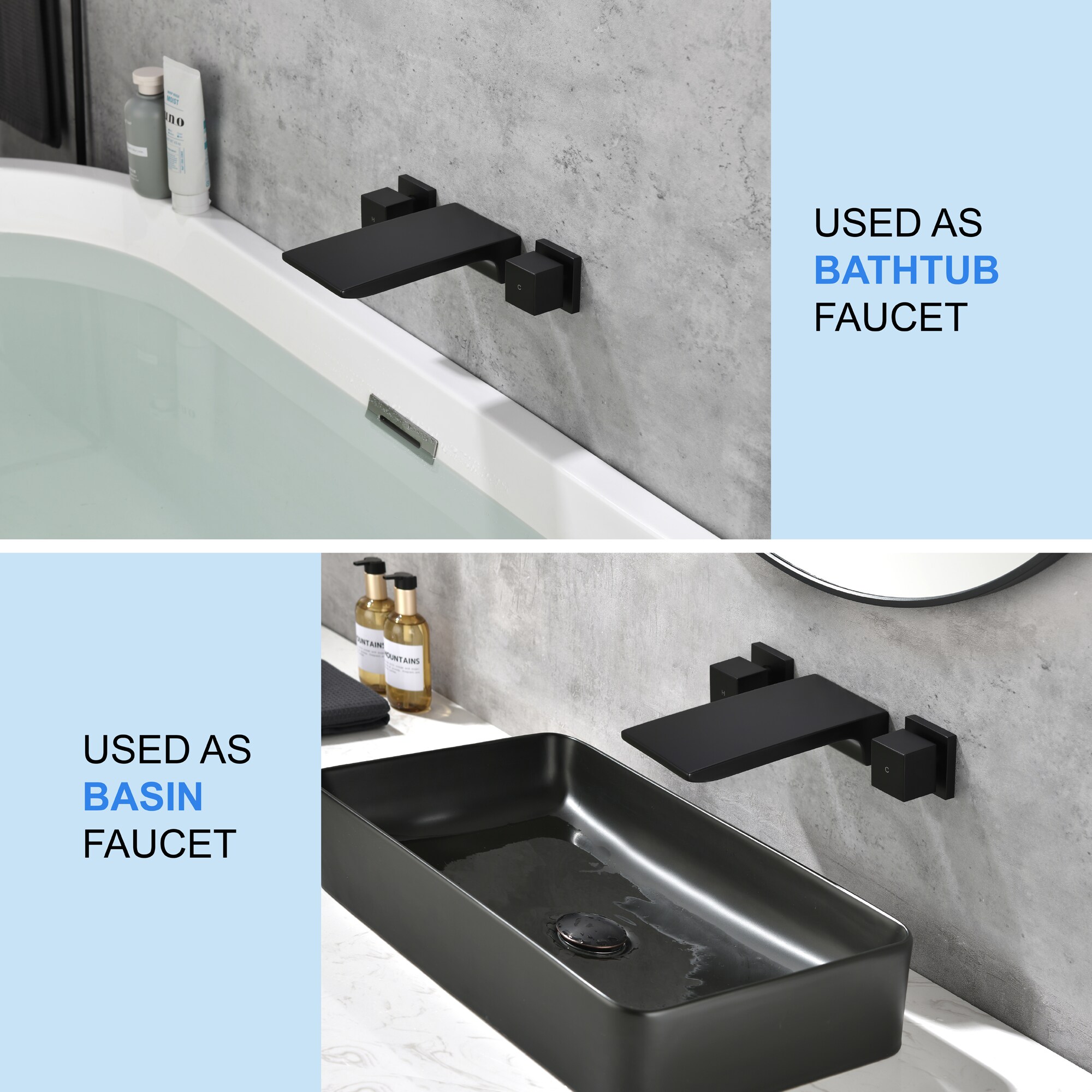 WELLFOR SMG-2419MB Roman-Tub-Faucets - View #7