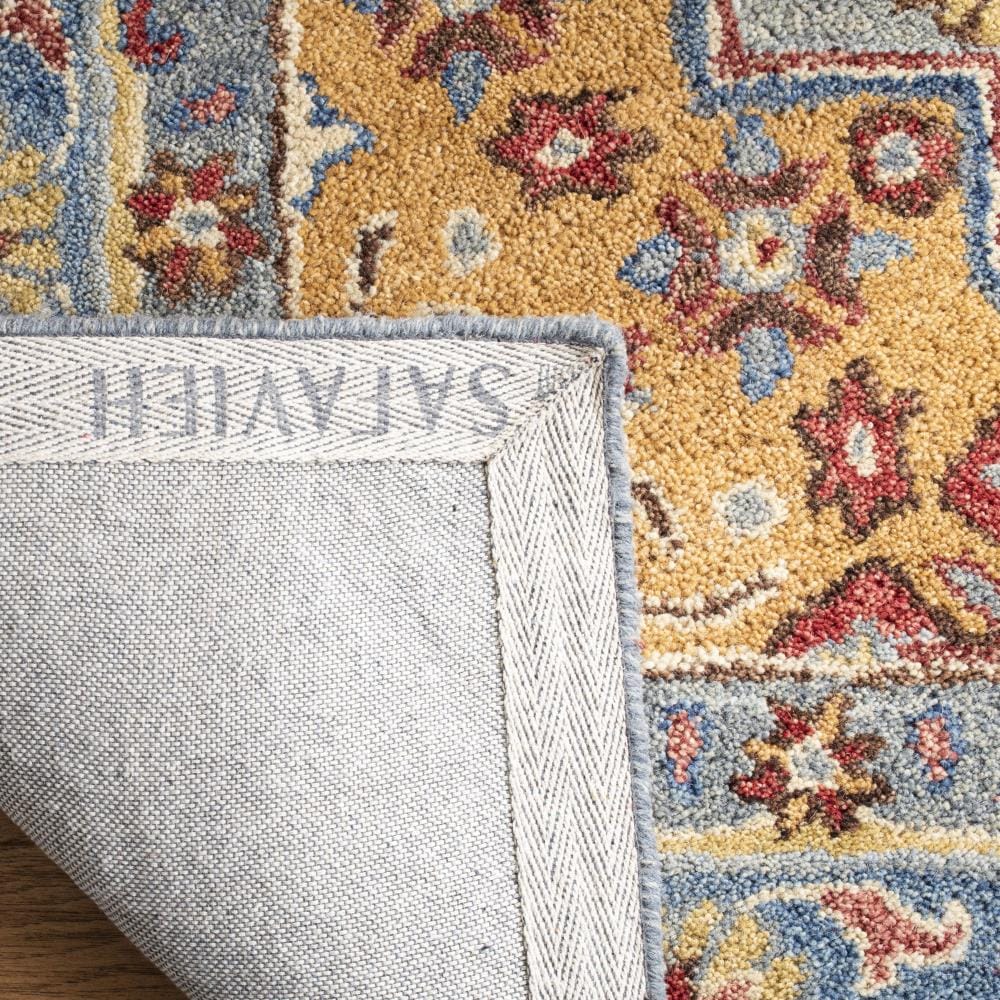 Heirloom Blue Wool 6' x 9' Hand-Tufted Rectangular Area Rug