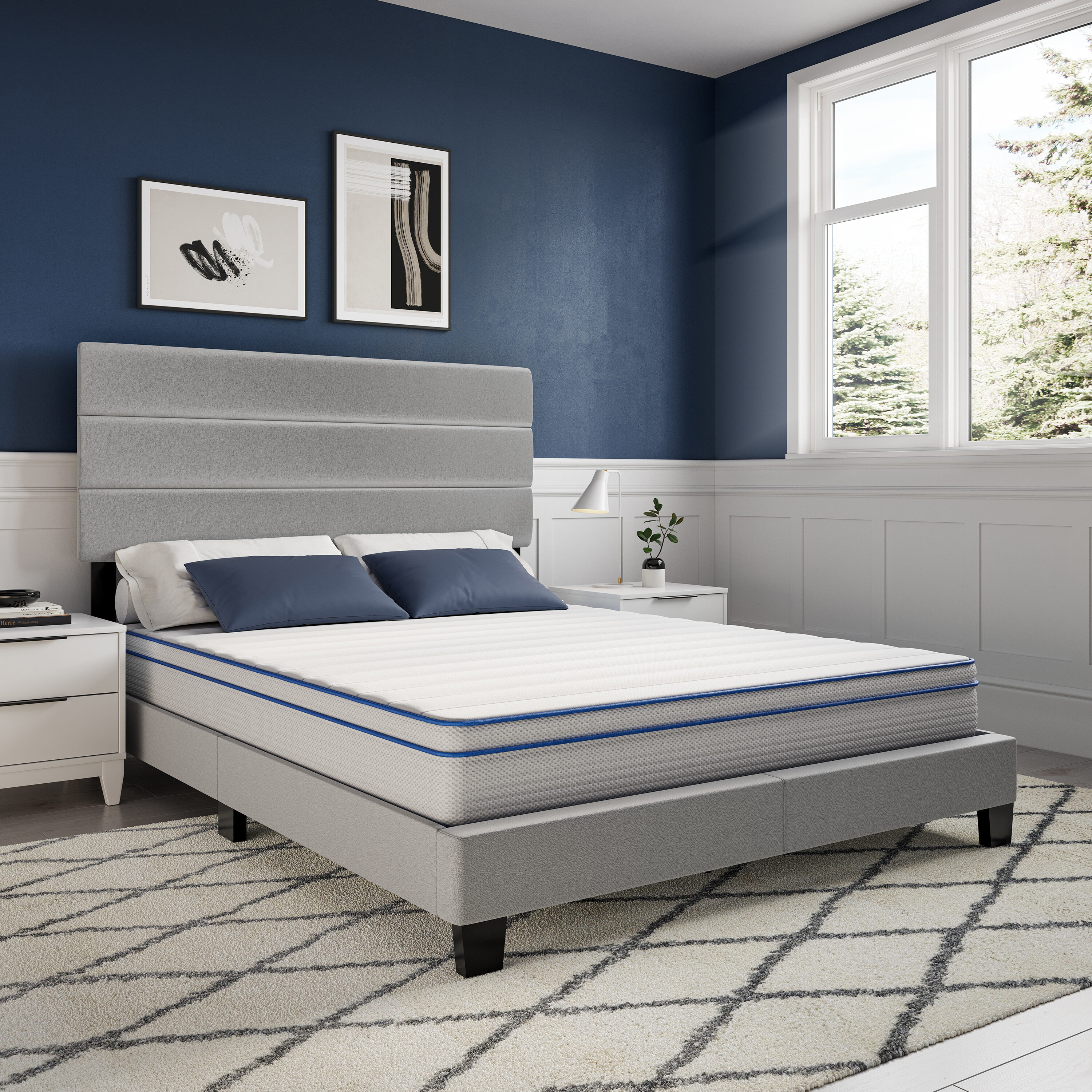 PerformaRest IMIF8308DB 8-in Firm Full Hybrid Memory Foam/Coil Blend Mattress in a Box