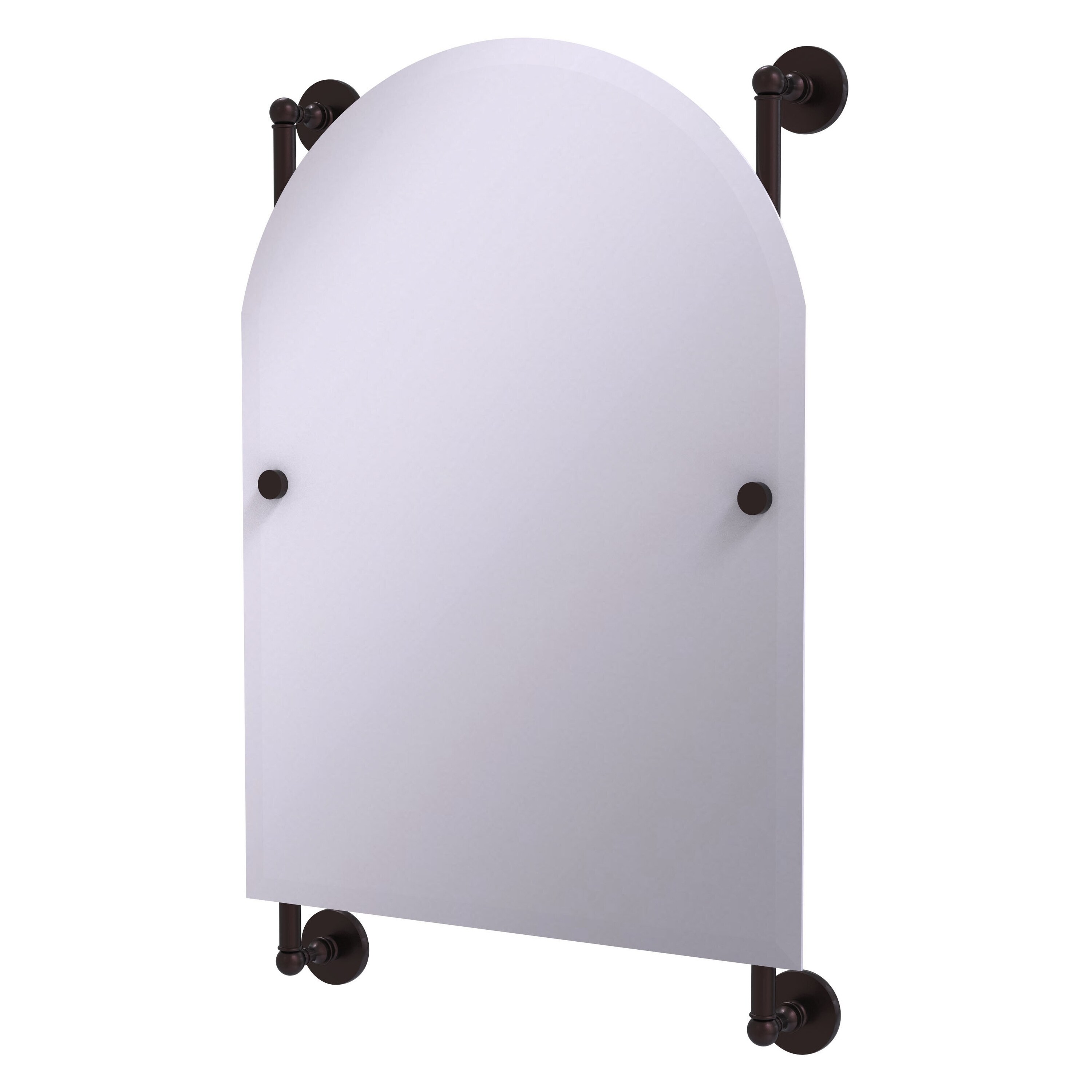 Allied Brass P1000-27-94-ABZ Prestige Skyline 21-Inches x 32-Inches Beveled Frameless Arch Bathroom Vanity Mirror ( Antique Bronze )