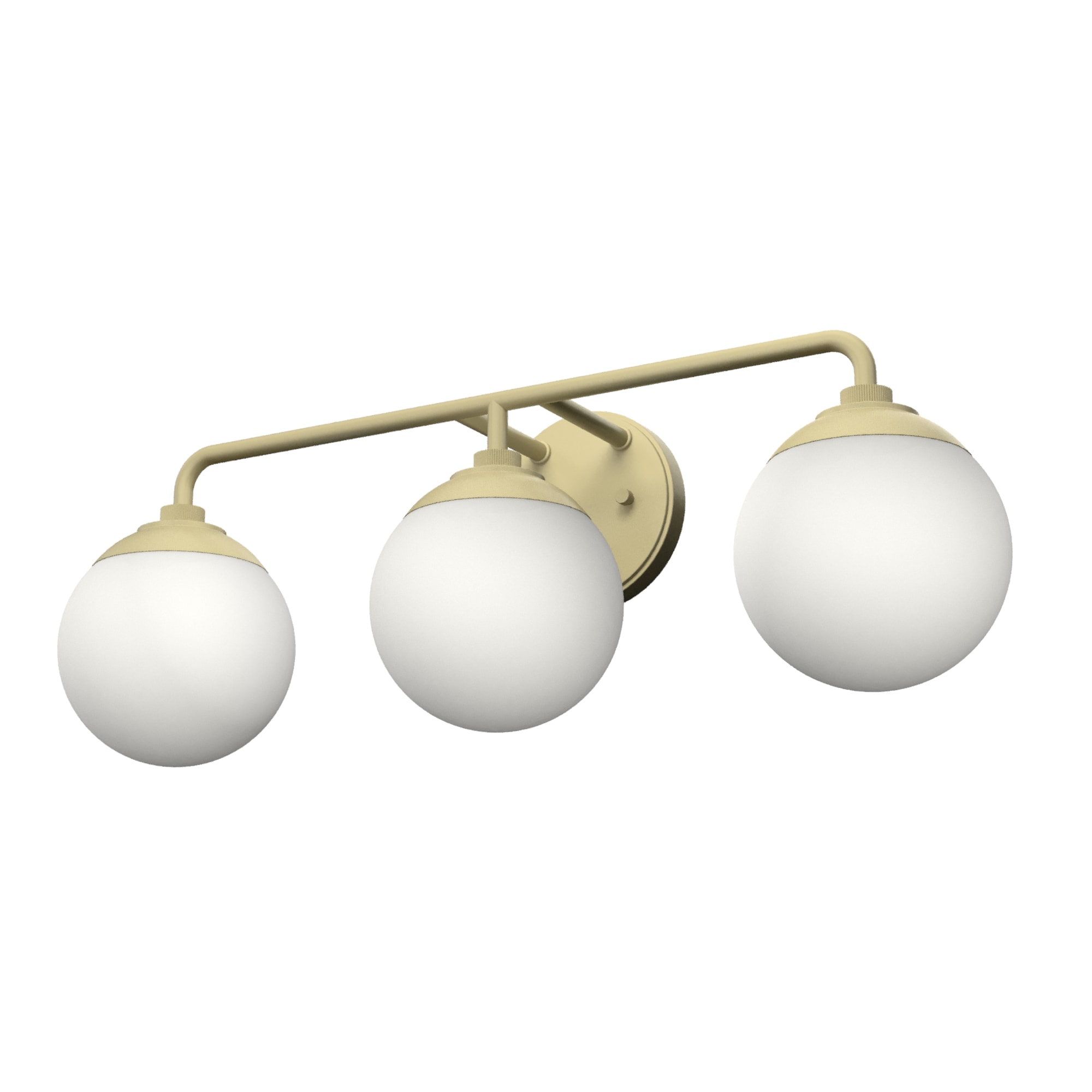Hunter 19177 Hepburn 8-in 3 -Light Matte Brass Glam Vanity light bar