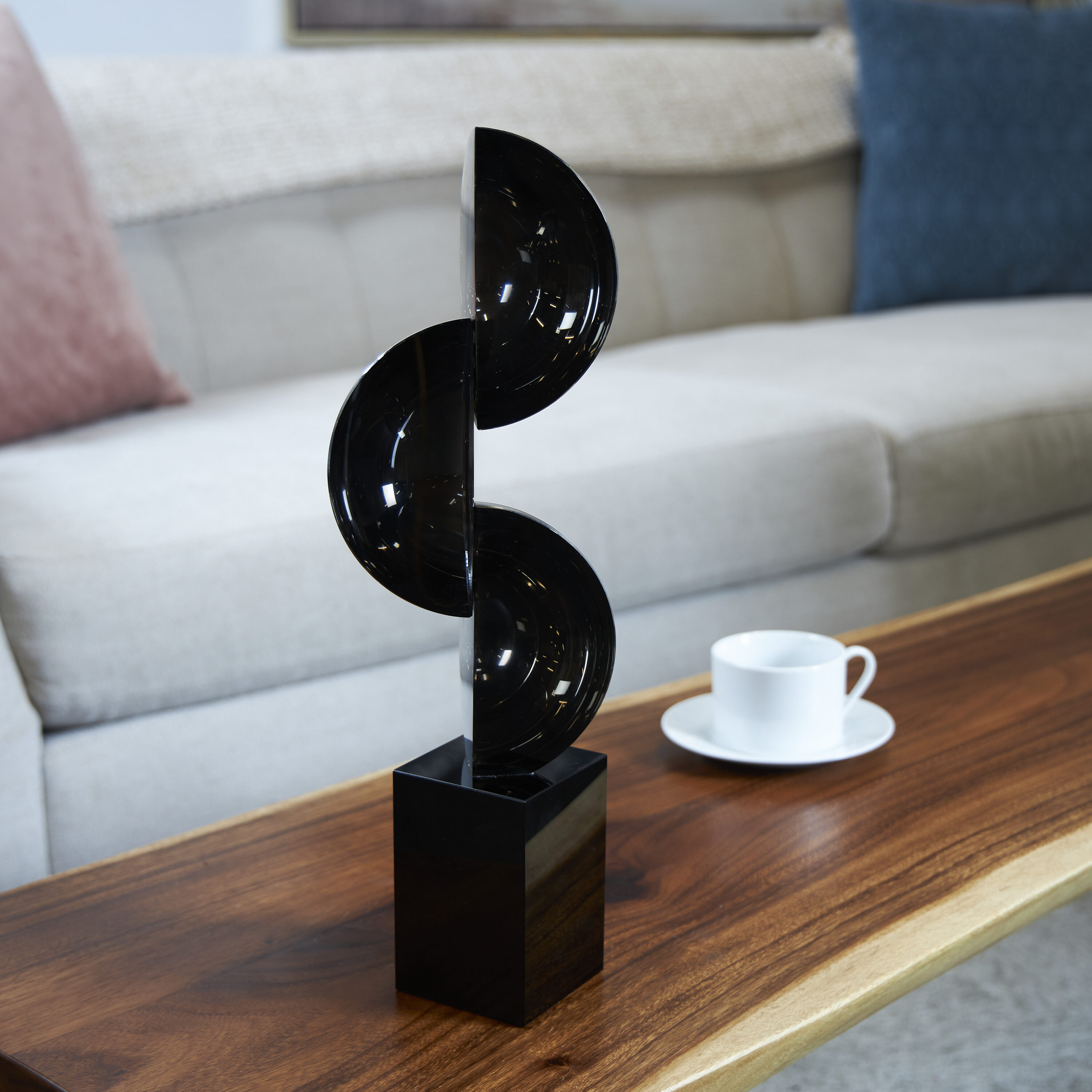 Grayson Lane 821139 Black Glass Eclectic Sculpture
