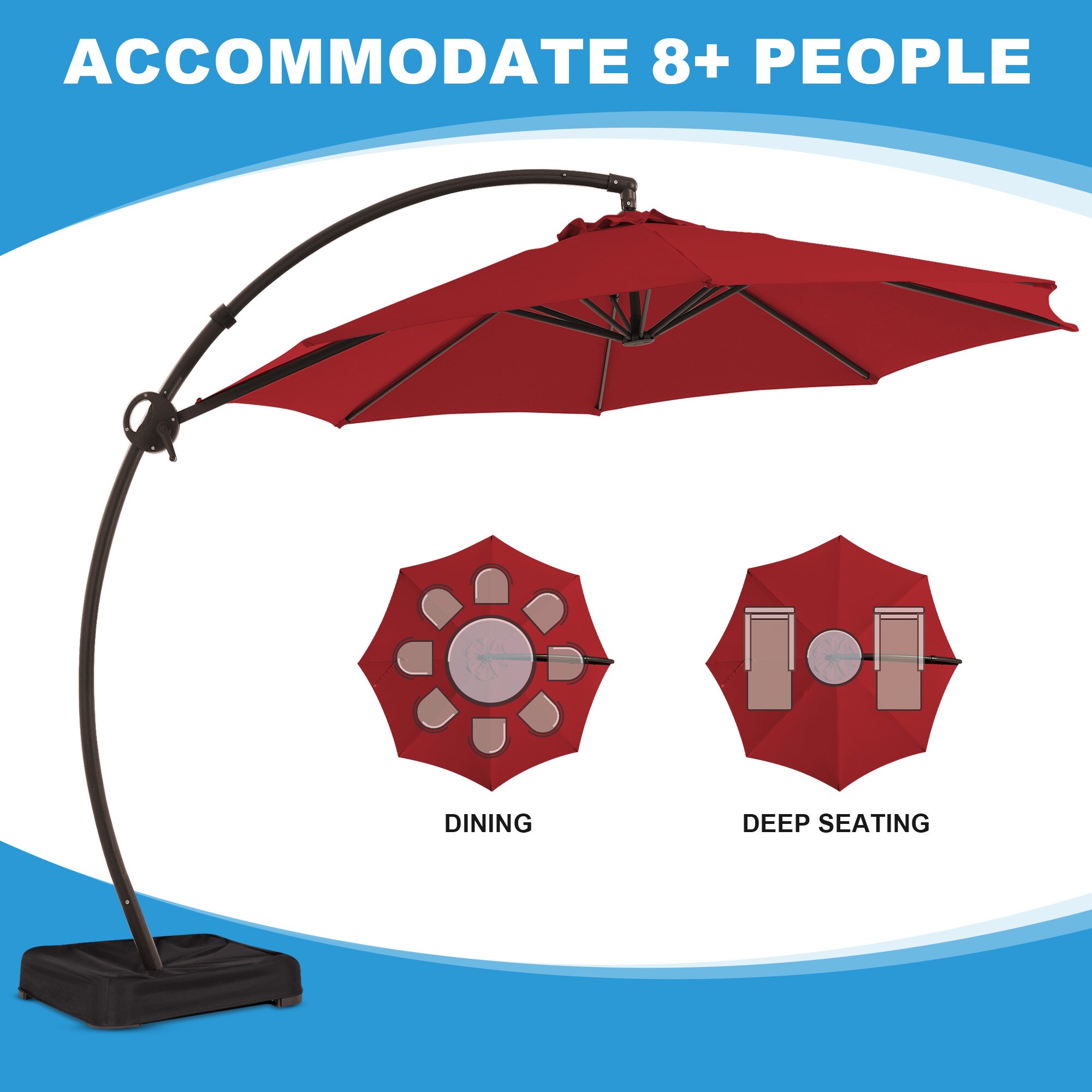 JEAREY JE-LKZLM-13FT-RD Umbrellas-2 - View #6