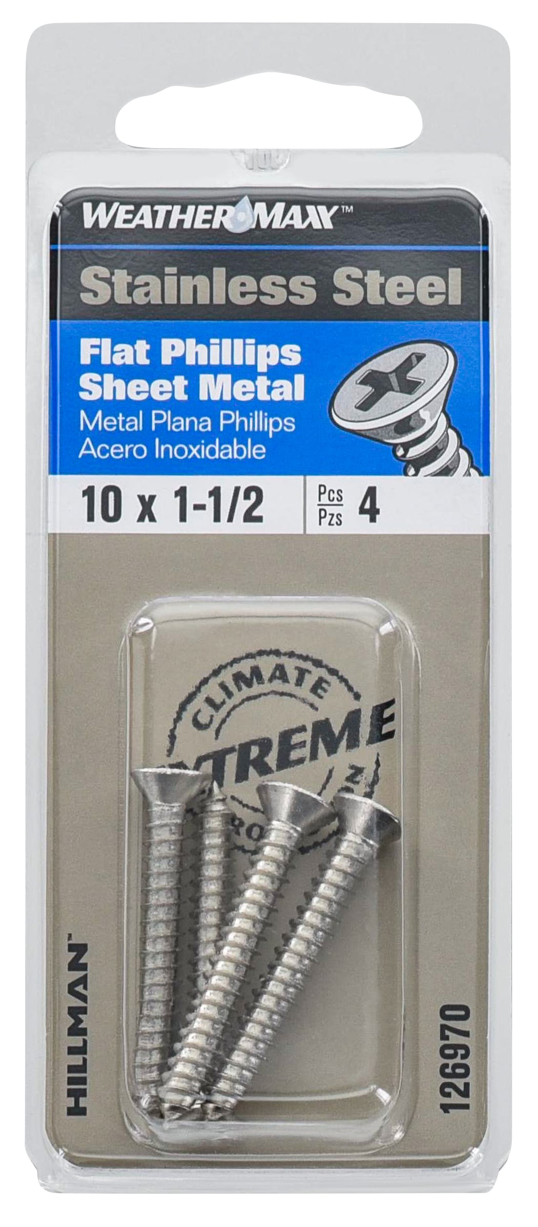 Hillman #10 x 1-1/2-in Phillips-Drive Standard Sheet Metal Screws (4 ...