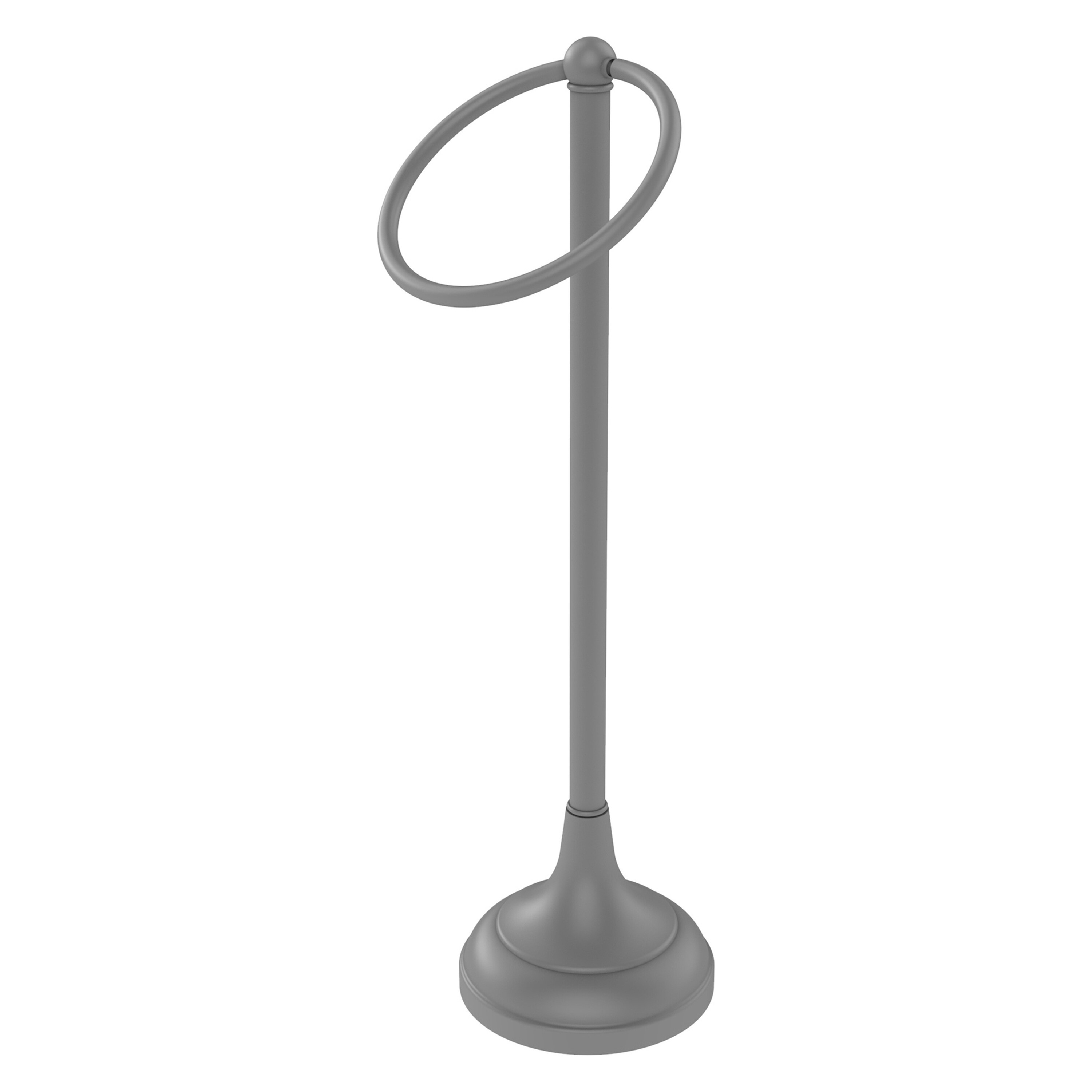 Allied Brass TR-10-GYM Tribecca Matte Gray Freestanding countertop Single Towel Ring