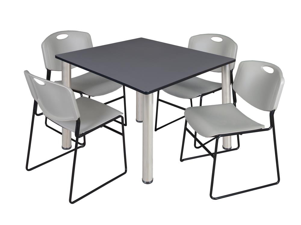 Regency TB4848GYBPCM44GY Breakroom Gray 4-Person Training Table (48-in W x 29-in H)