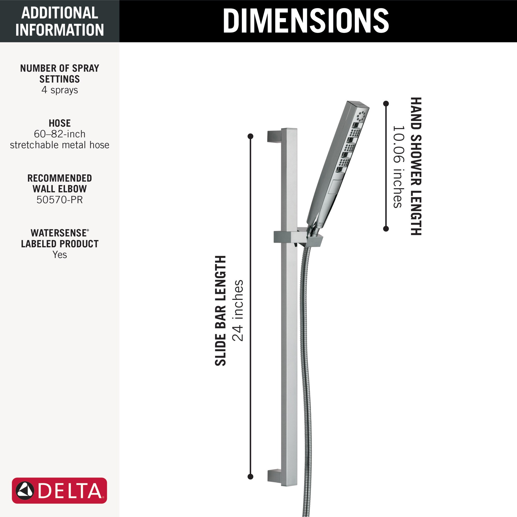 Delta 51140-PR Fixed-Showerhead - View #3