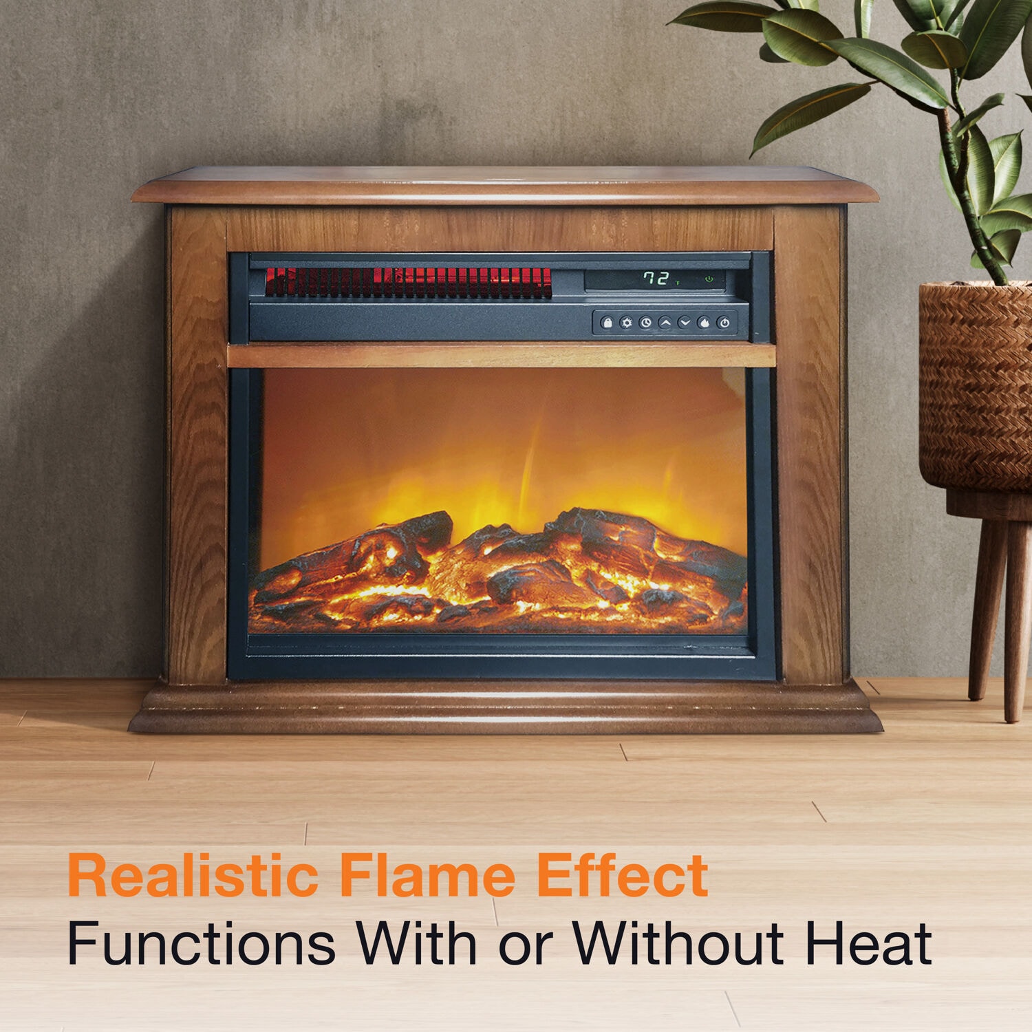 Lifesmart FP1052-OAK Electric-Fireplaces - View #7