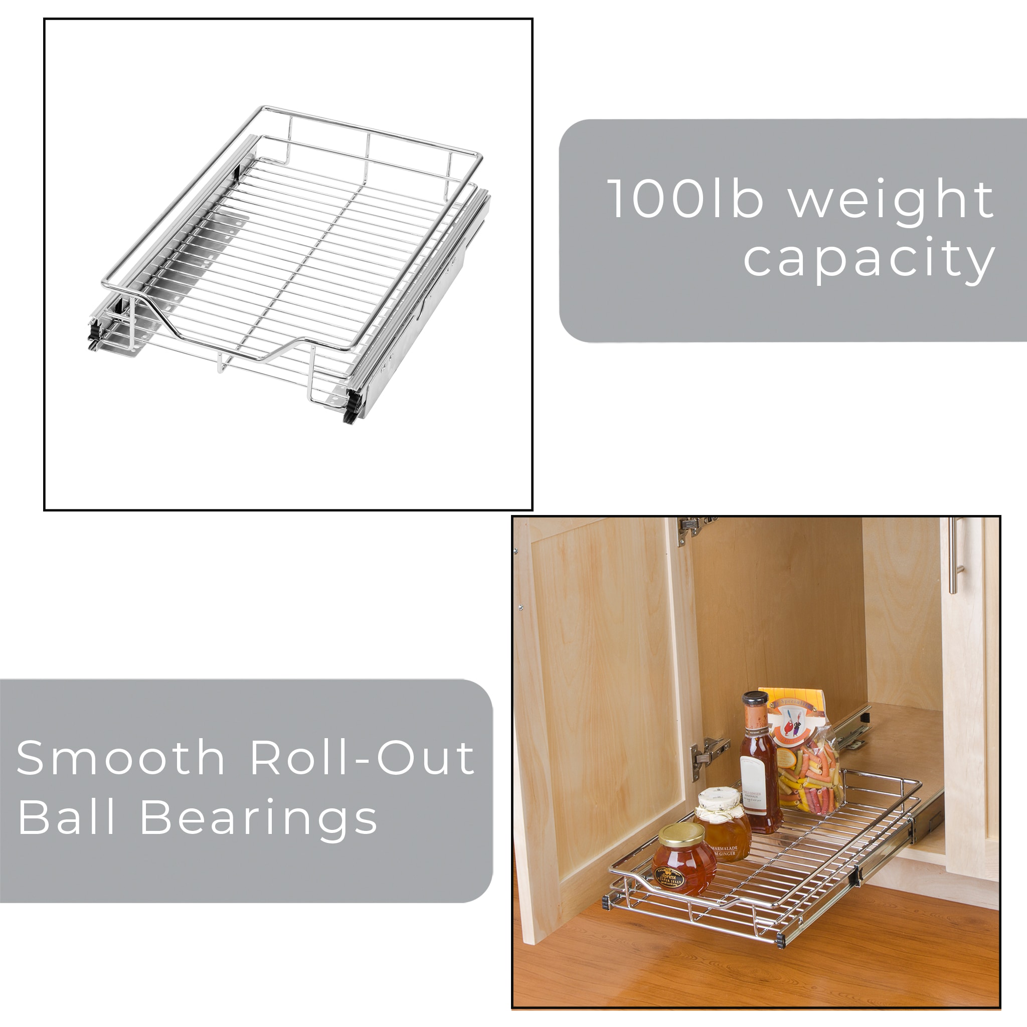 Smart Design 8434290 Pull-Out-Cabinet-Baskets - View #3