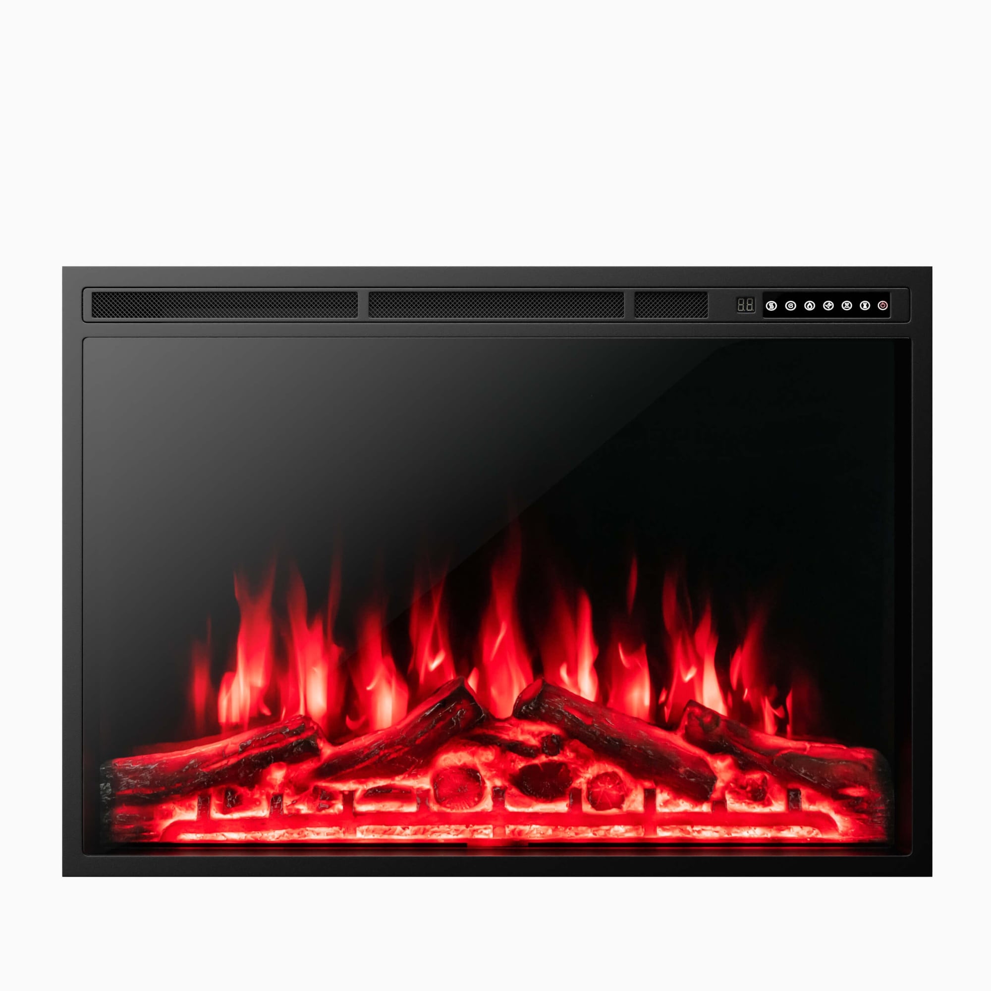 Dimakai DK-FP10191 37-in W Black Wall mount Fan-forced Wall-mount Electric Fireplace with Remote Control Included
