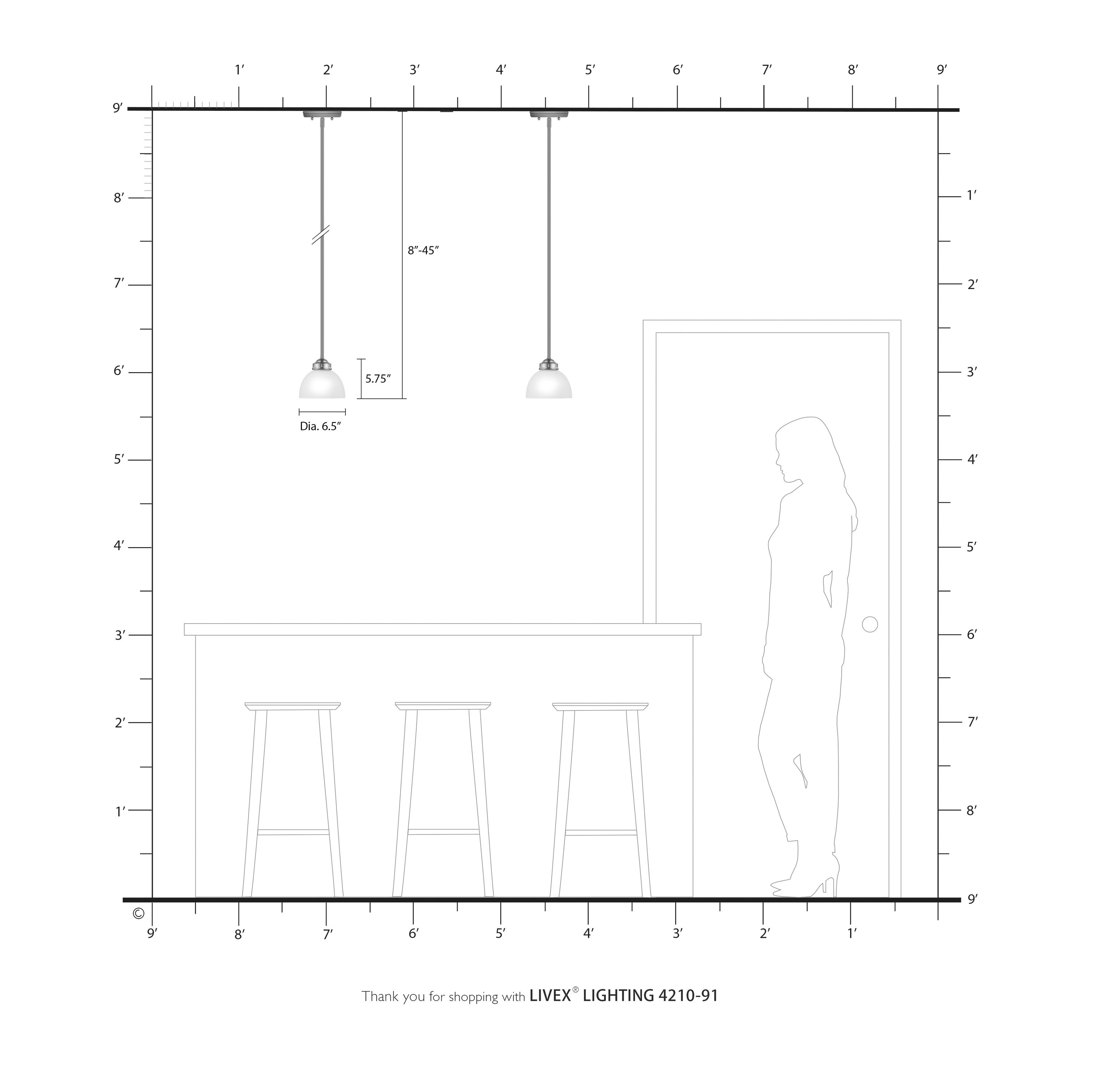 Somerset Sleek Contemporary Mini Pendant Light in Brushed Nickel