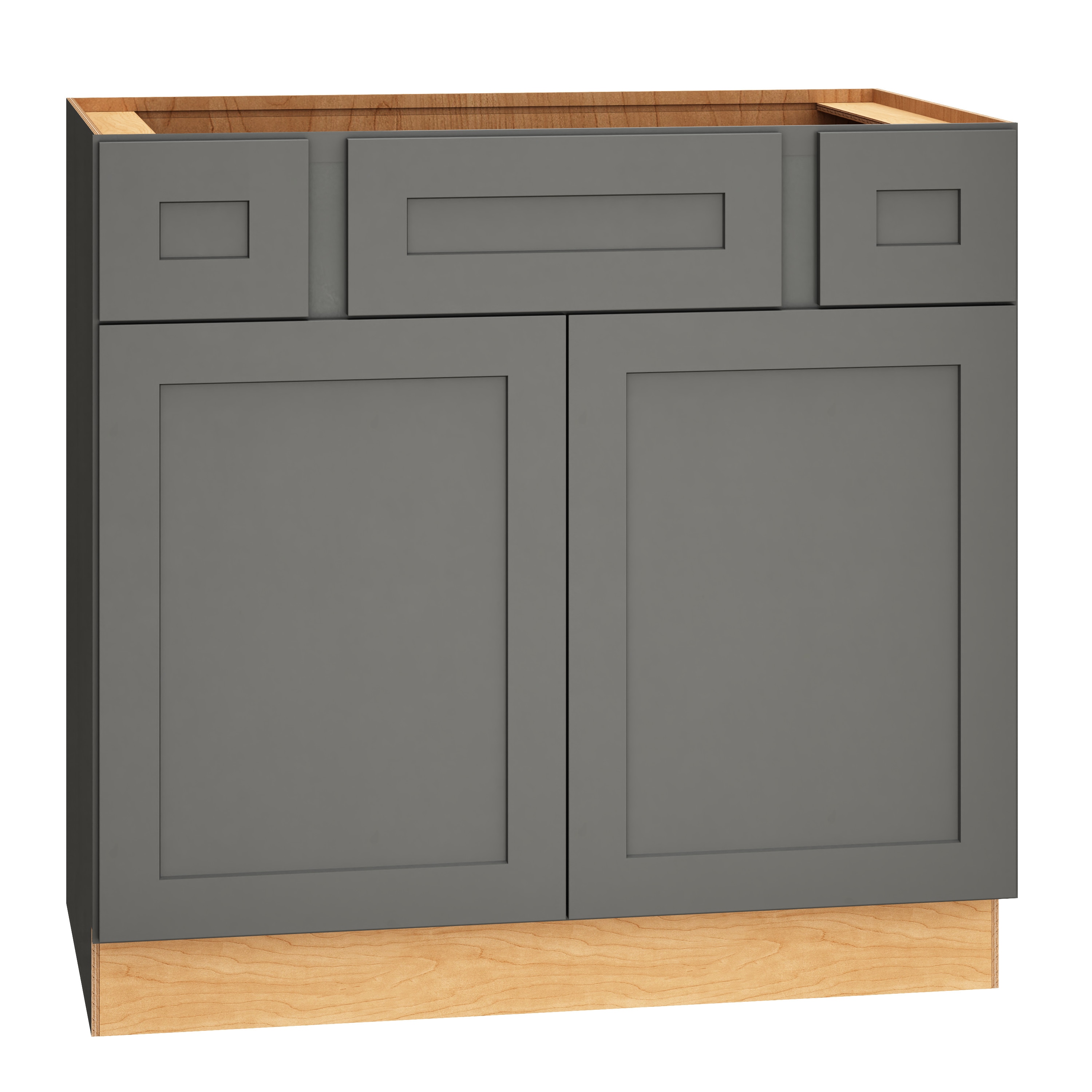 Diamond Express Jamestown 36-in Moonstone Gray Bathroom Vanity Base ...