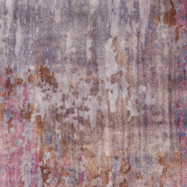 Surya Watercolor 8 x 11 Wool Purple Abstract Industrial Area Rug at ...