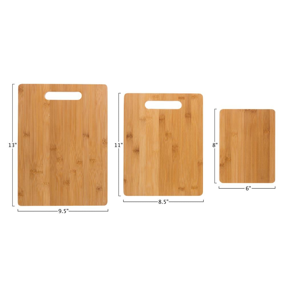 Hastings Home 3-Pack 13-in L x 9.5-in W Wood Cutting Board in the Cutting  Boards department at