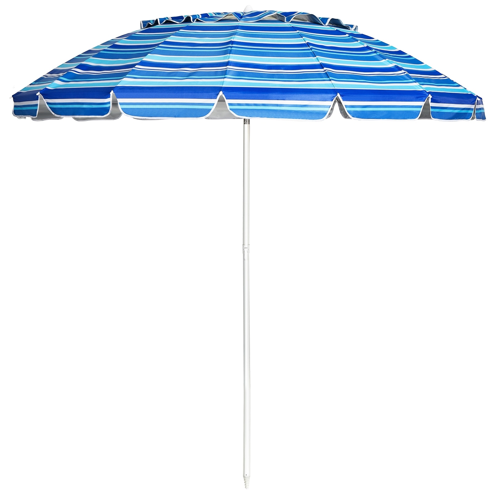 Slickblue D-CO-YN61707PO 8-ft Beach Umbrella for Patio Pool and Beach with Tilt Adjustment - Blue / Multicolor / Navy