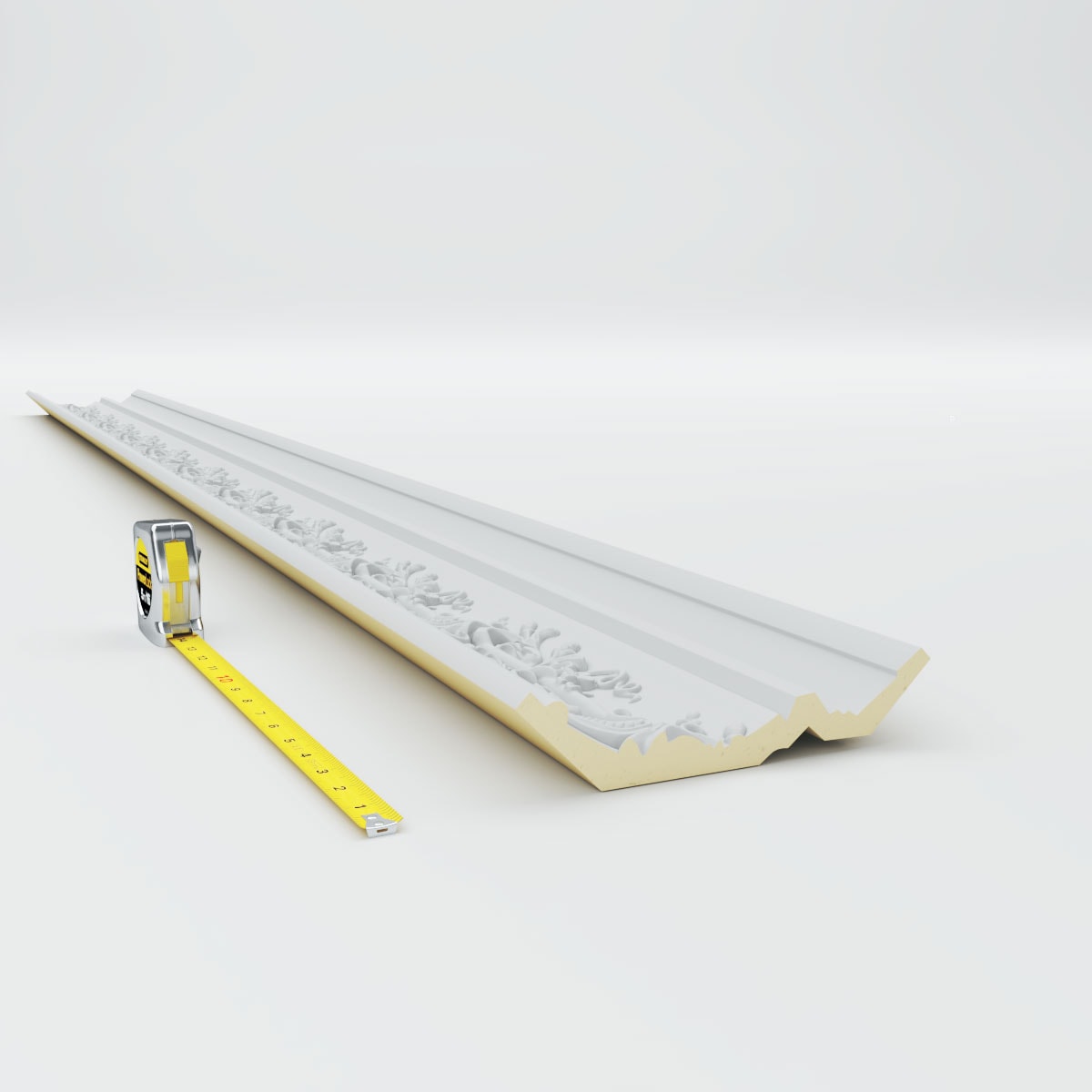 Hampton 94.5" White Polyurethane Crown Moulding