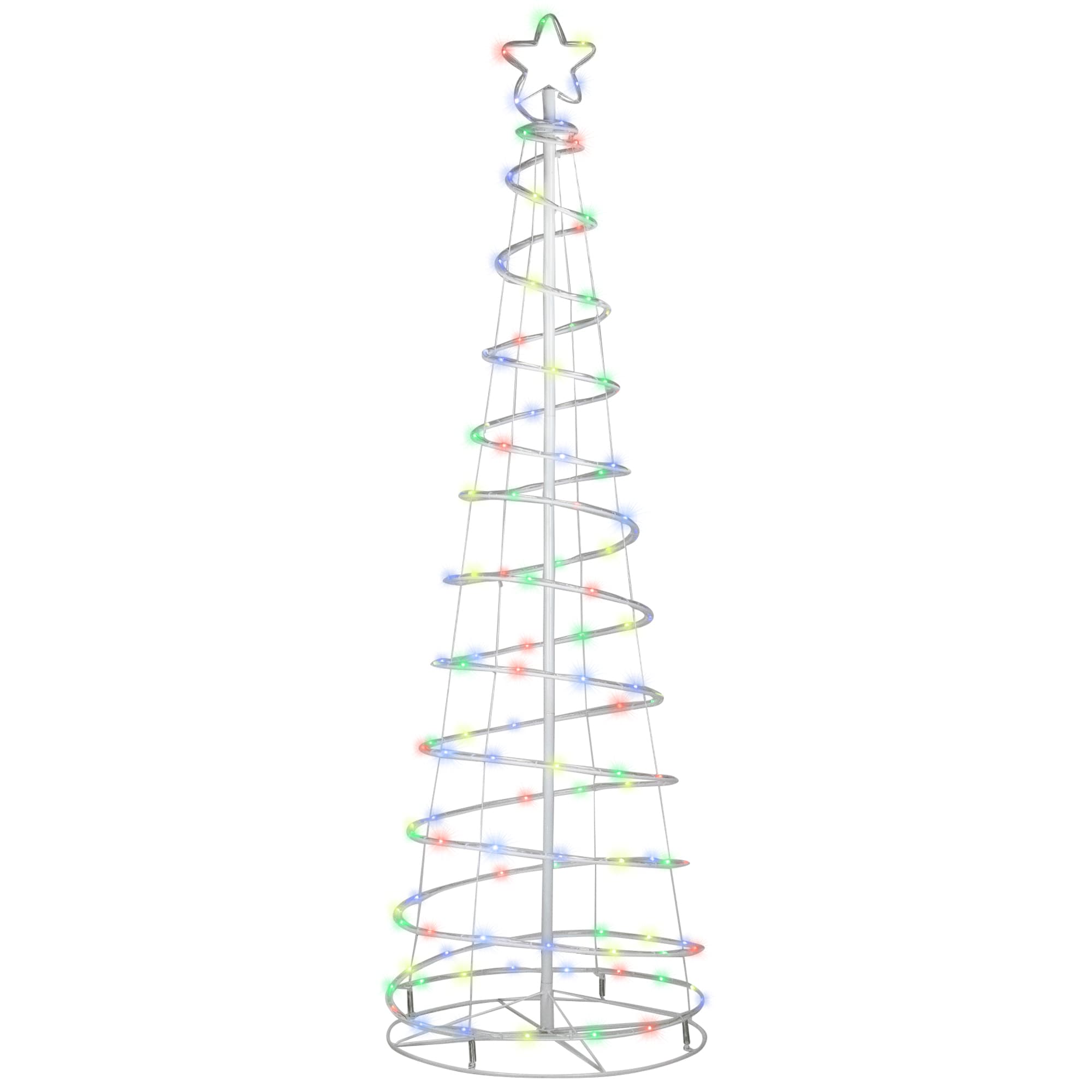 Northlight 34959017 6-ft Pre-lit Upside-down White Artificial Christmas Tree with Multicolor LED Lights