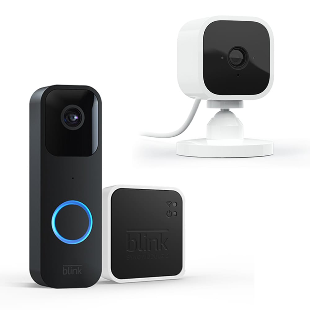 Blink Outdoor 2-Camera System + Video Doorbell - Black Bundle