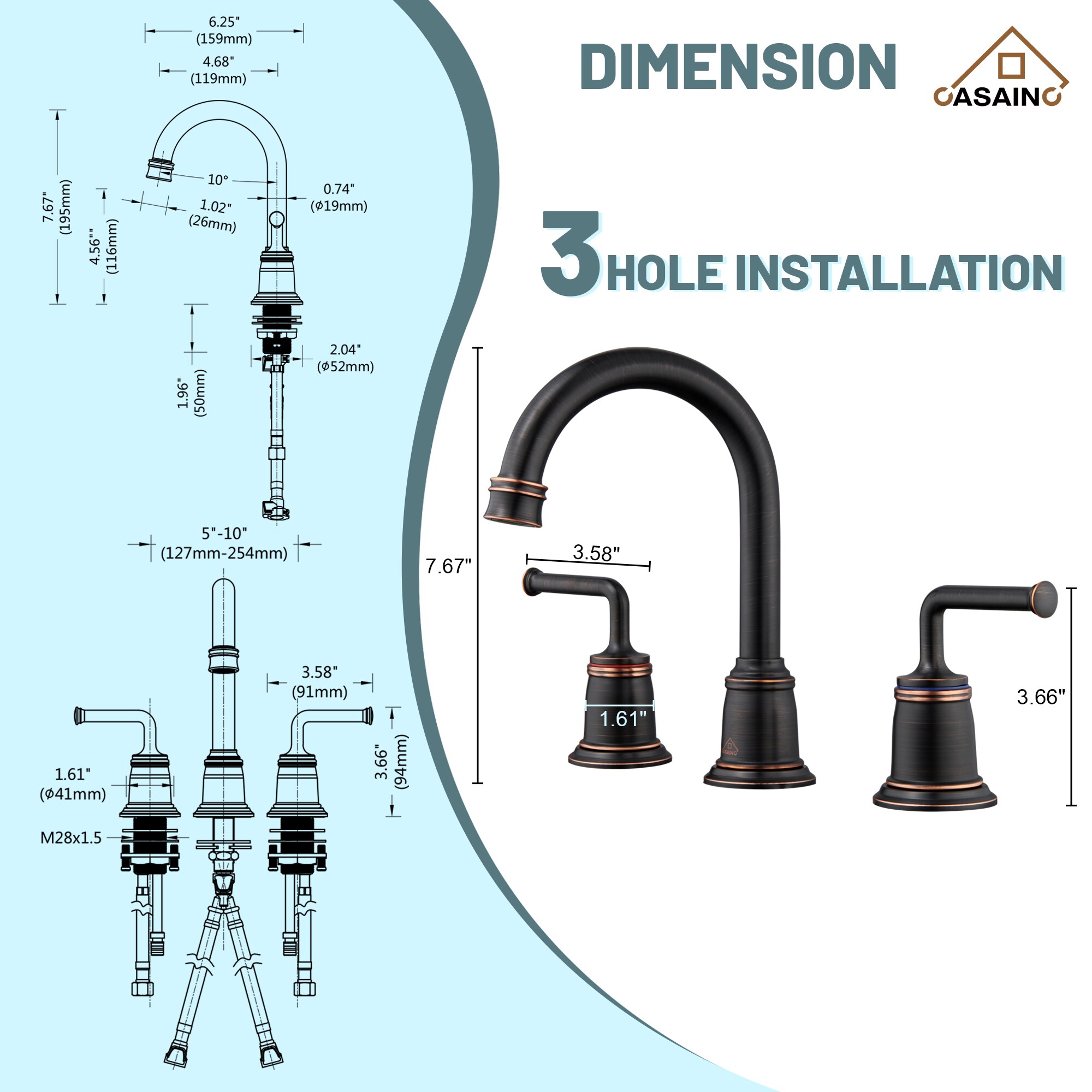 CASAINC CALTC16BN Lavatory-Faucets - View #7