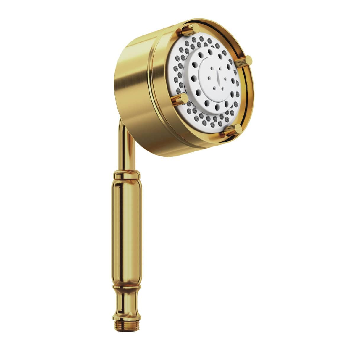 Rohl 402HS5SUB Graceline 4 inch 5-Function 1.8 GPM Round Handshower Only in Satin Unlacquered Brass