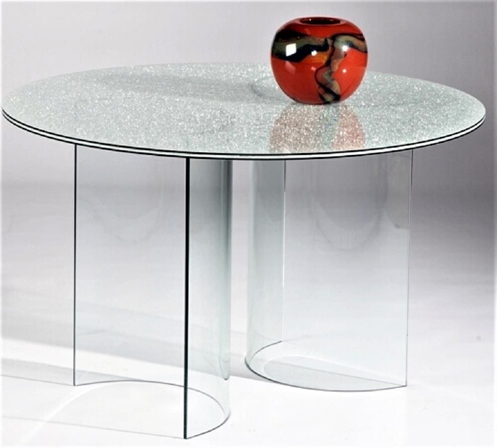 120cm Charlie Round Glass Dining Table  Glass round dining table, Glass dining  table, Round dining table sets