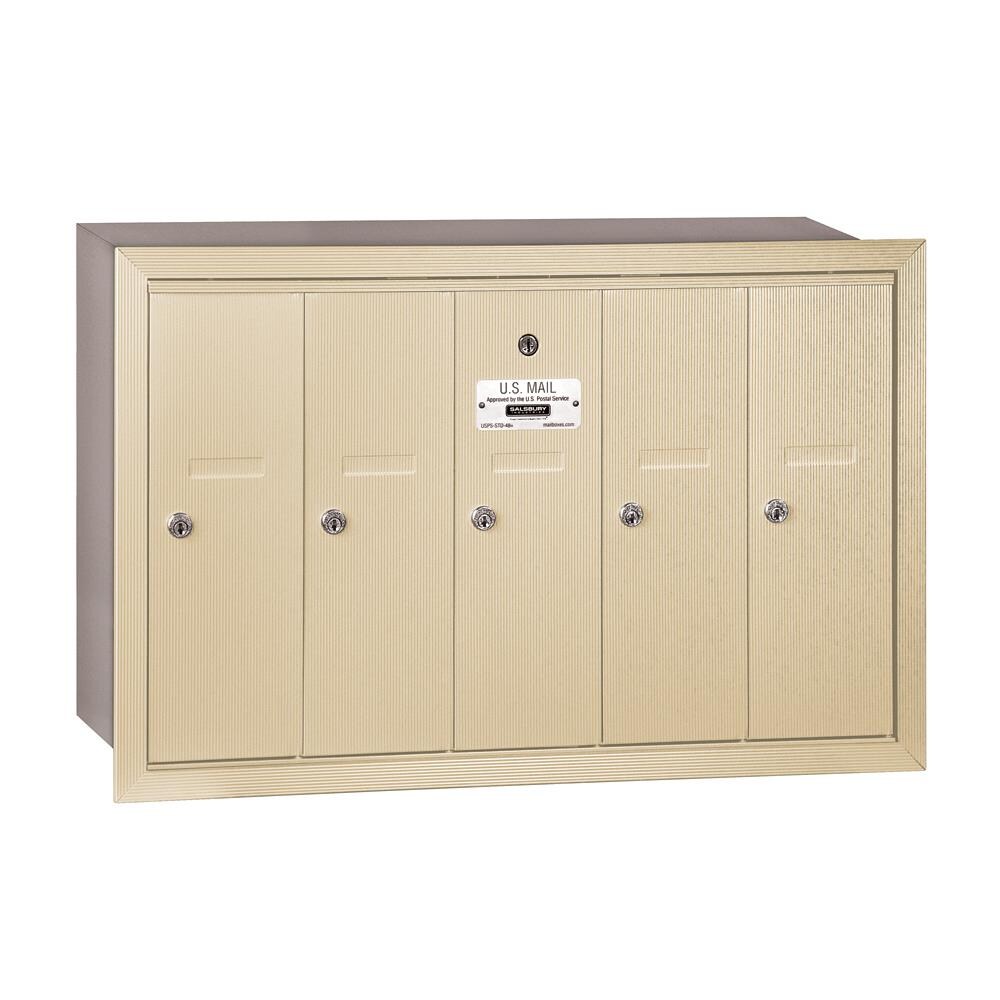 SALSBURY INDUSTRIES 3505SRP Recessed Mount Brown Metal Extra Large Lockable Cluster Mailbox