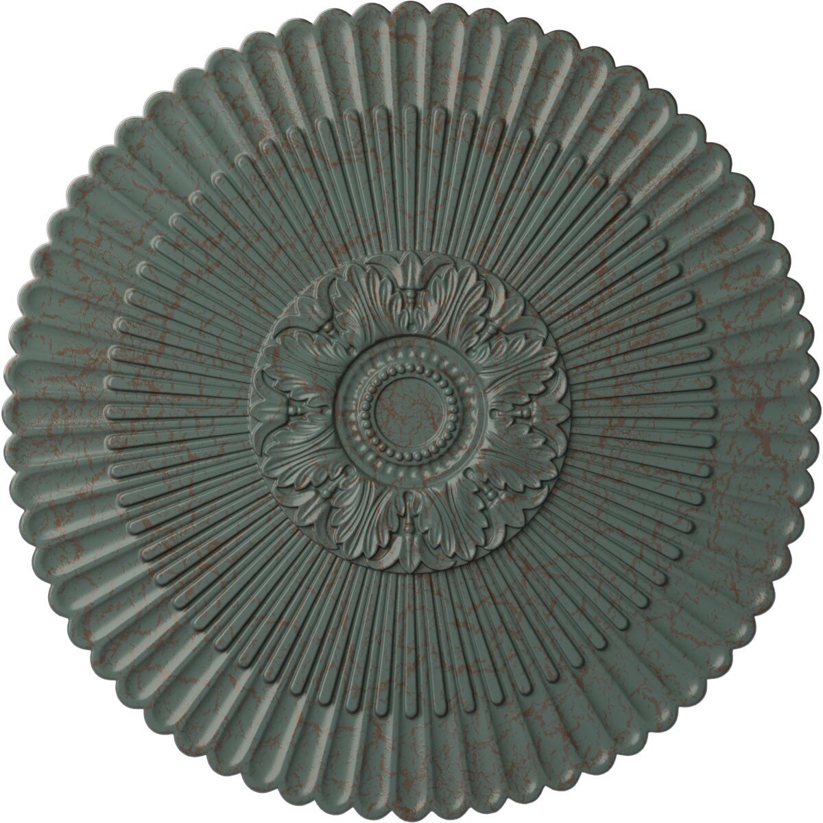 Ekena Millwork CM41NECBC Nexus 41-in W x 41-in L Painted Cloud Burst Crackle Polyurethane Whole Ceiling Medallion