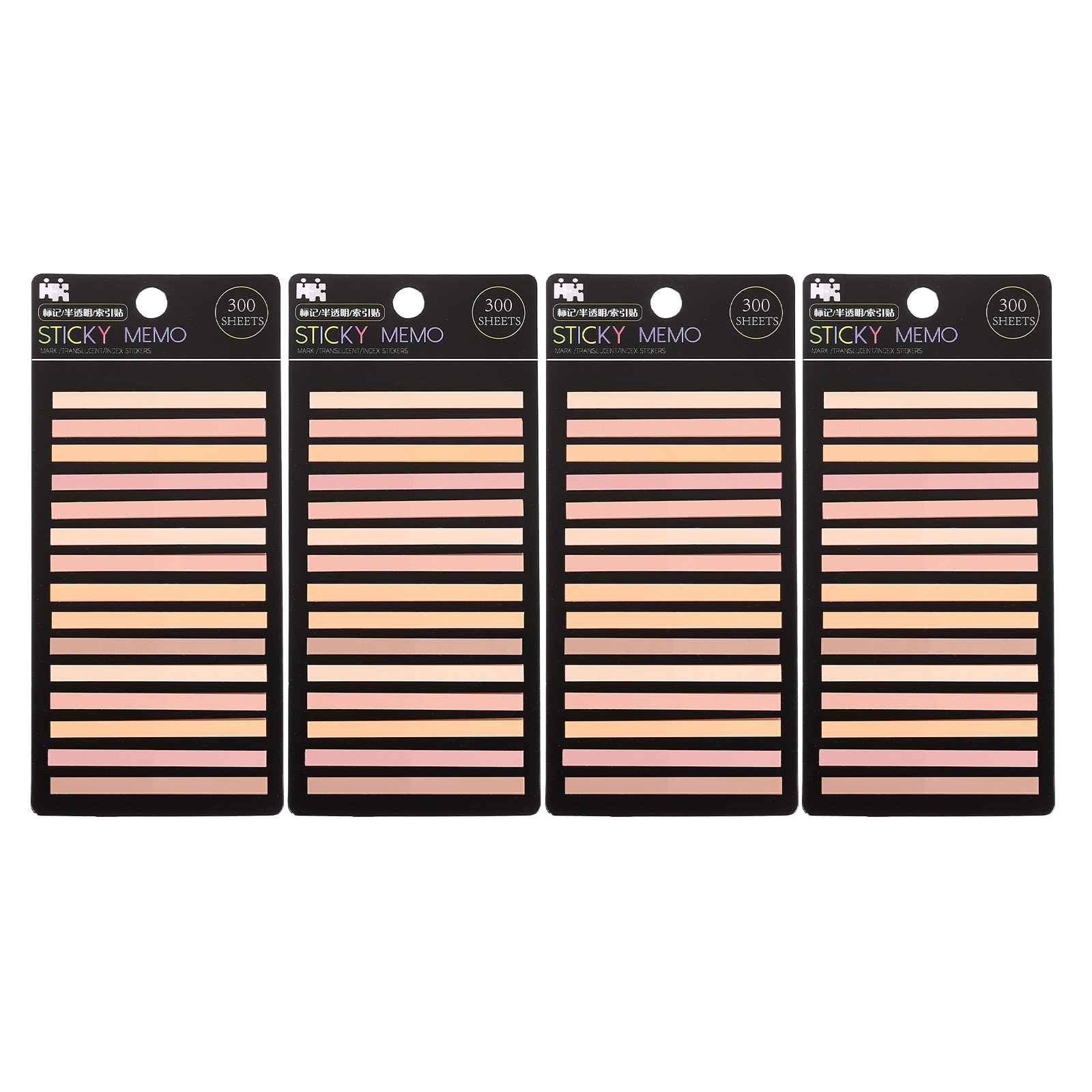 PATIKIL 1200pcs Highlighter Strips 1.97 x 0.16 Inch Transparent Marking Color Sticker Notes Tabs Removable Sticky Notes Office Class Supplies for Teacher Book Reading Morandi Colors