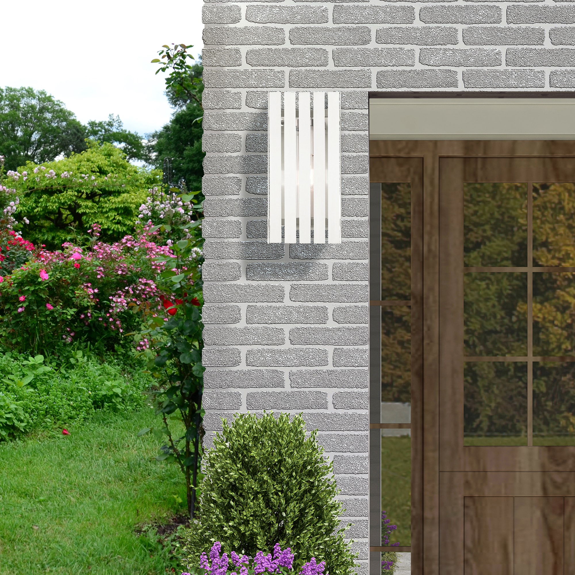 Greenwich 17" Brushed Nickel Outdoor Wall Lantern with Clear Glass
