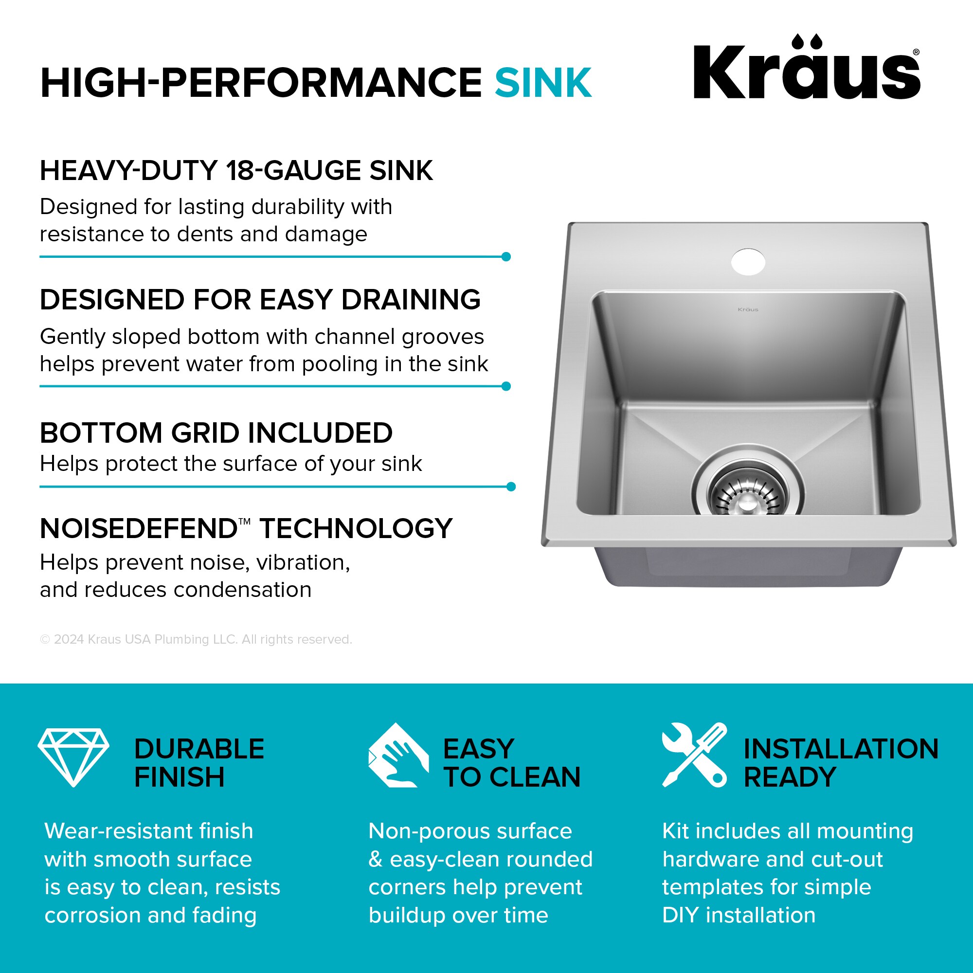 Kraus KHT631-15 Bar-Prep-Sinks - View #11