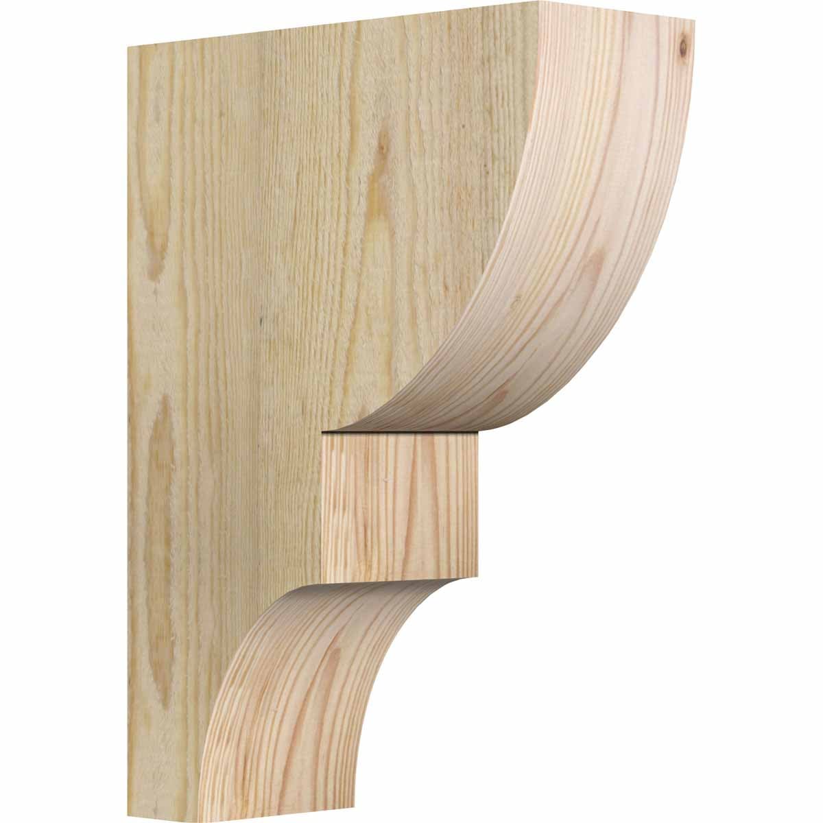 Ekena Millwork COR04X10X14RID00RDF 4-in x 10-in x 14-in Ridgewood Unfinished Douglas fir Wood Paintable/Stainable Corbel