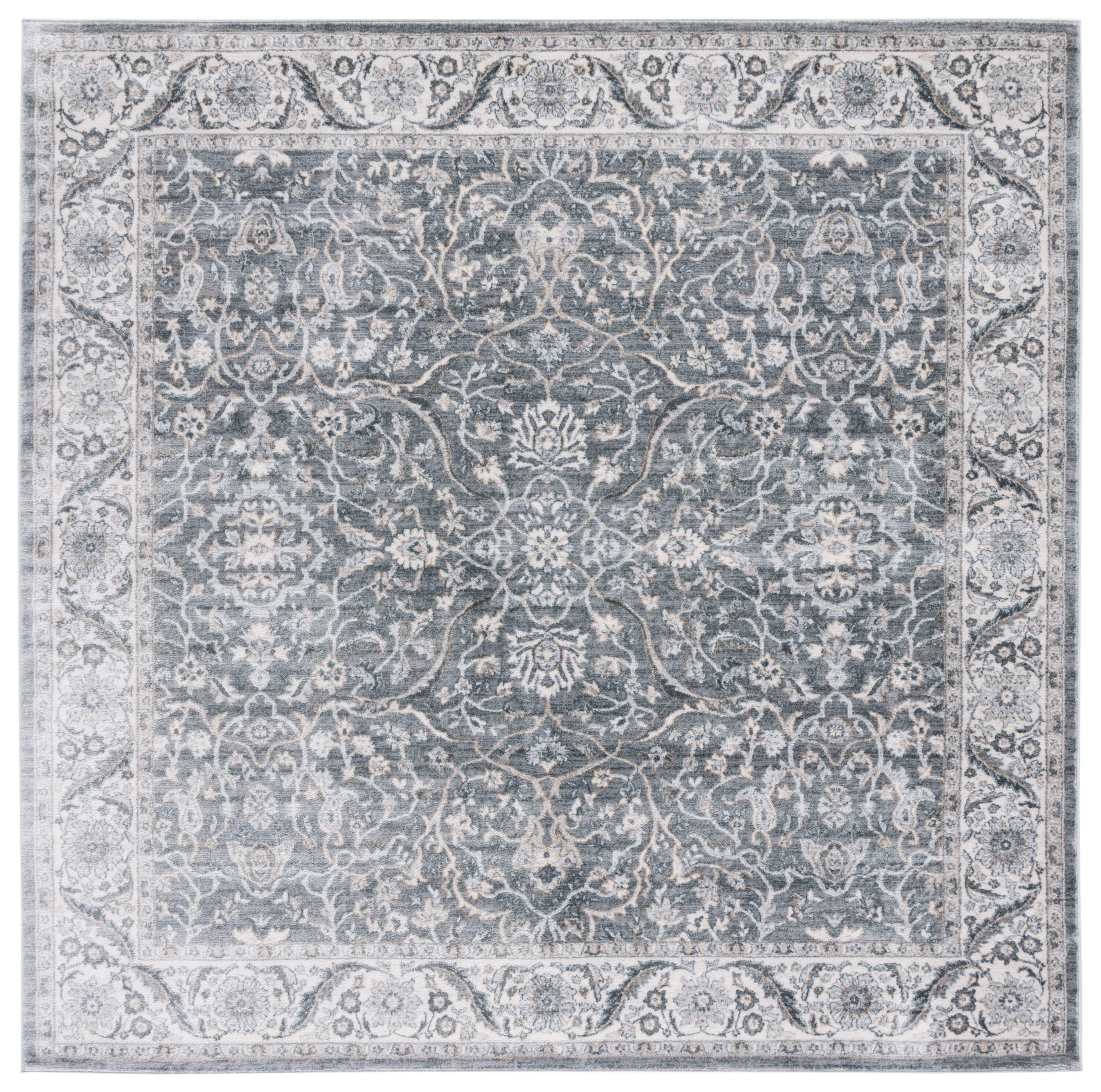 Isabella 912H Grey Dark Grey 7 X 7 Area Rug