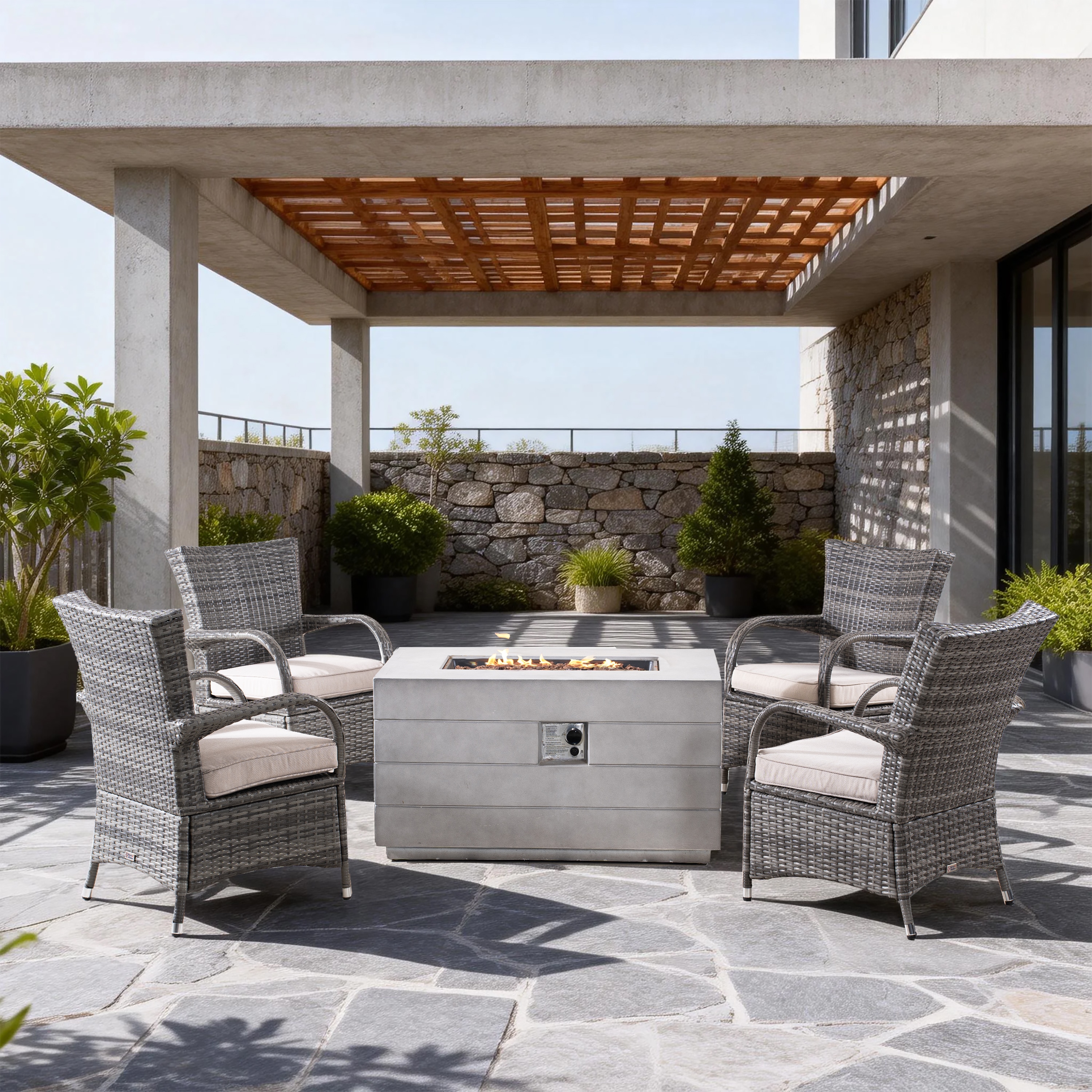 Direct Wicker DWG-21501123-G Patio-Conversation-Sets - View #3