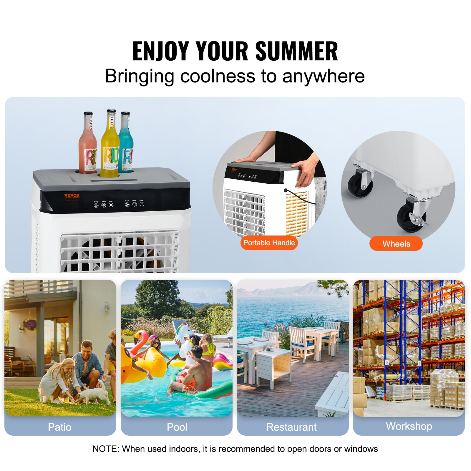 VEVOR 2100-CFM 3-Speed Indoor/Outdoor Portable Evaporative Cooler for 770-sq ft (Motor Included) SYZF120W36CM8FMDGV1 simolary.com 21 VEVOR 2100-CFM 3-Speed Indoor/Outdoor Portable Evaporative Cooler for 770-sq ft (Motor Included) SYZF120W36CM8FMDGV1 Simolary simolary.com 21