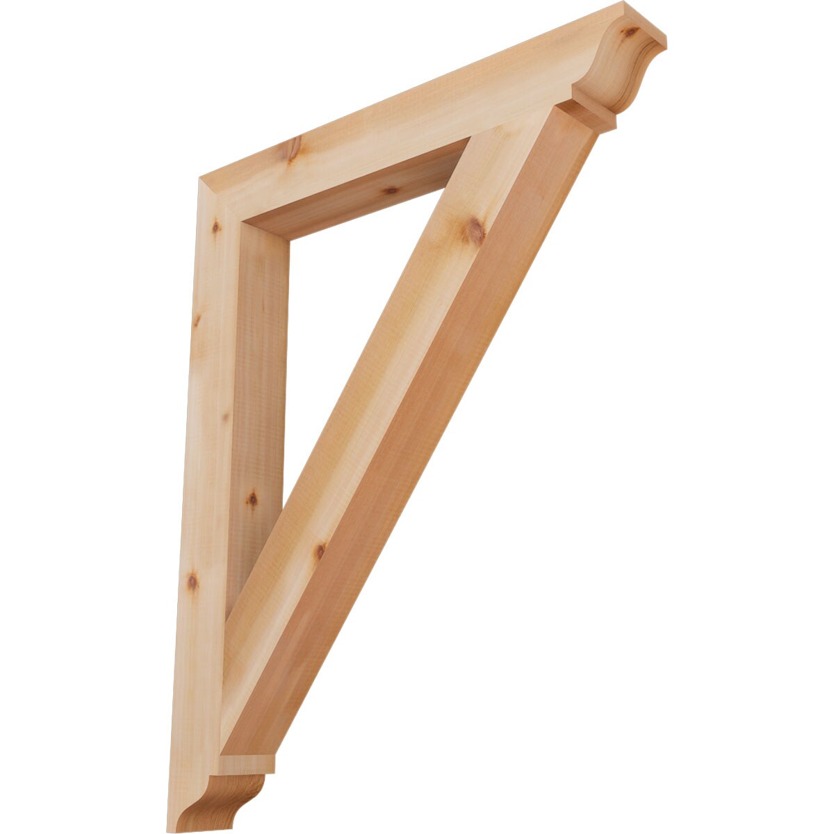 Ekena Millwork BKT04X30X38TRA01SWR Traditional traditional smooth 3-1/2-in x 30-in x 38-in Western red cedar Brown Wood Standard bracket