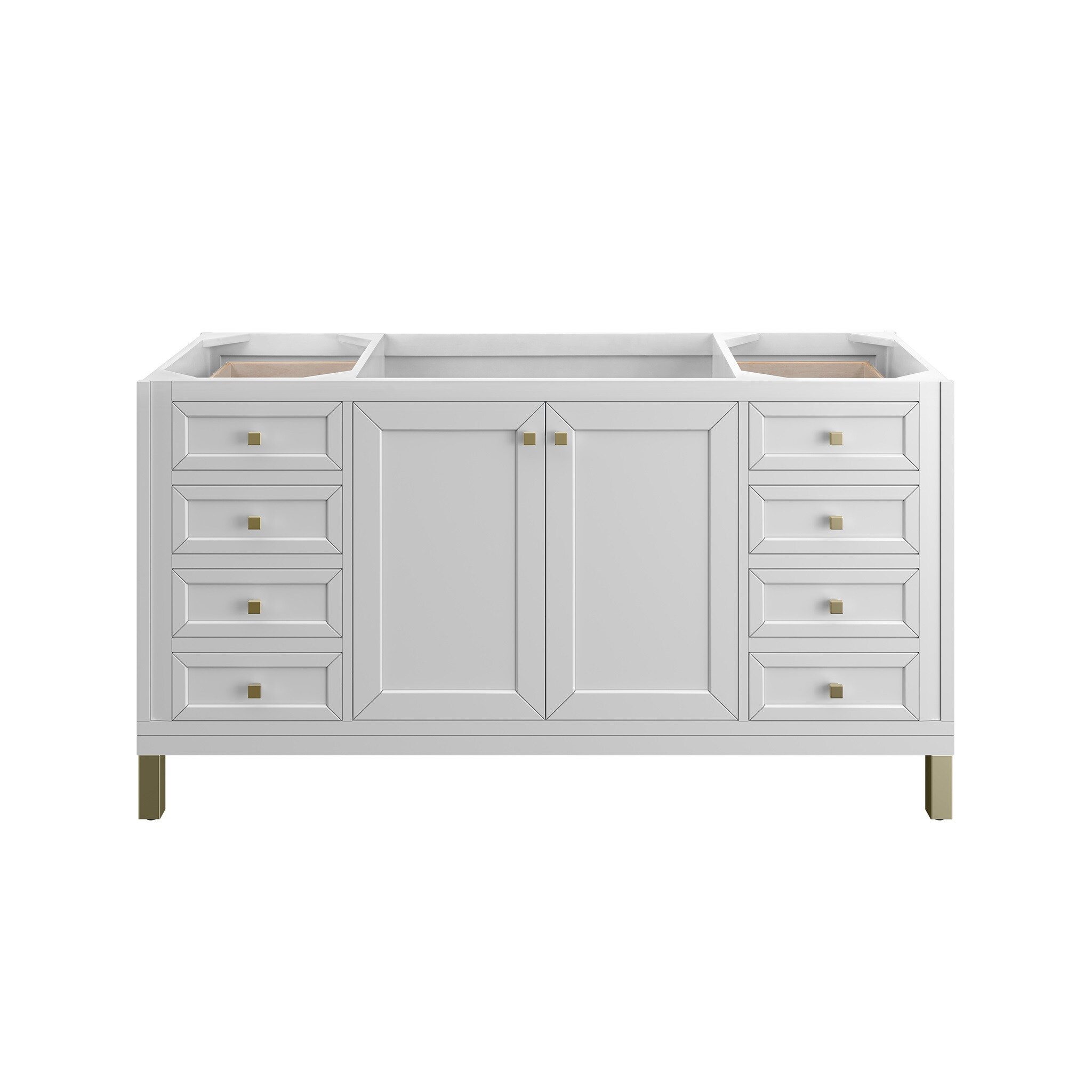 James Martin Vanities 305-V60S-GW Chicago 60-in Glossy White Bathroom Vanity Base Cabinet without Top