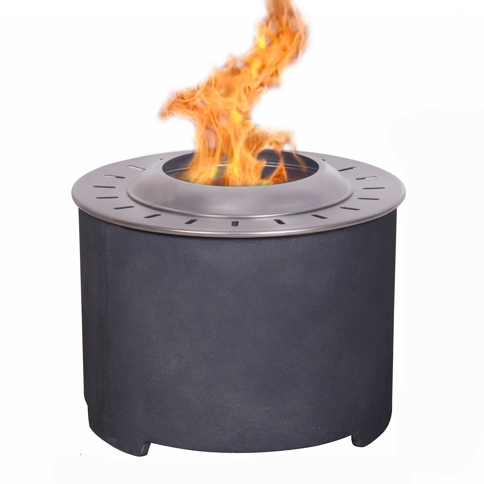 AHIOU HOME ZAAHG-120106FP Adriana 20.5-in W Dark Gray Magnesium oxide Wood-Burning Fire Pit