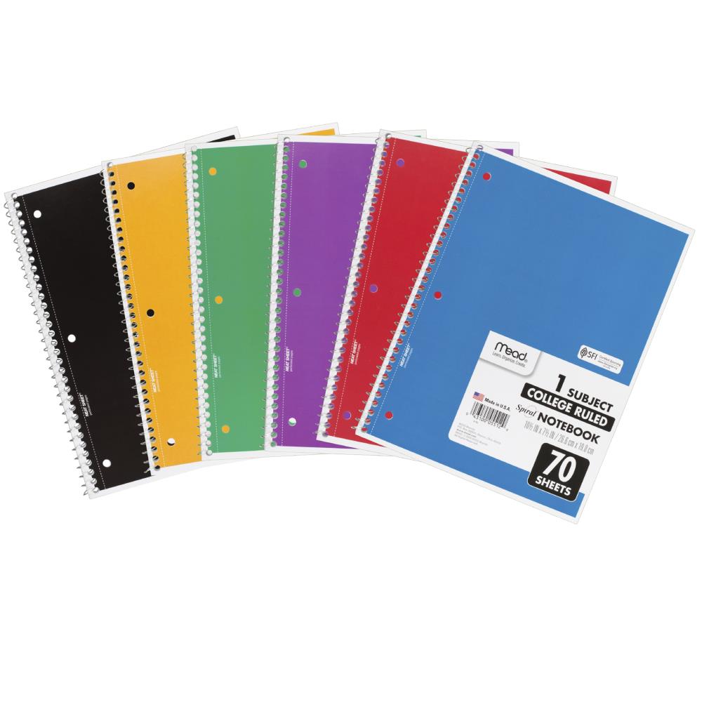 Mead 6-Pack Assorted A5 Notebook in the Notebooks & Notepads department ...