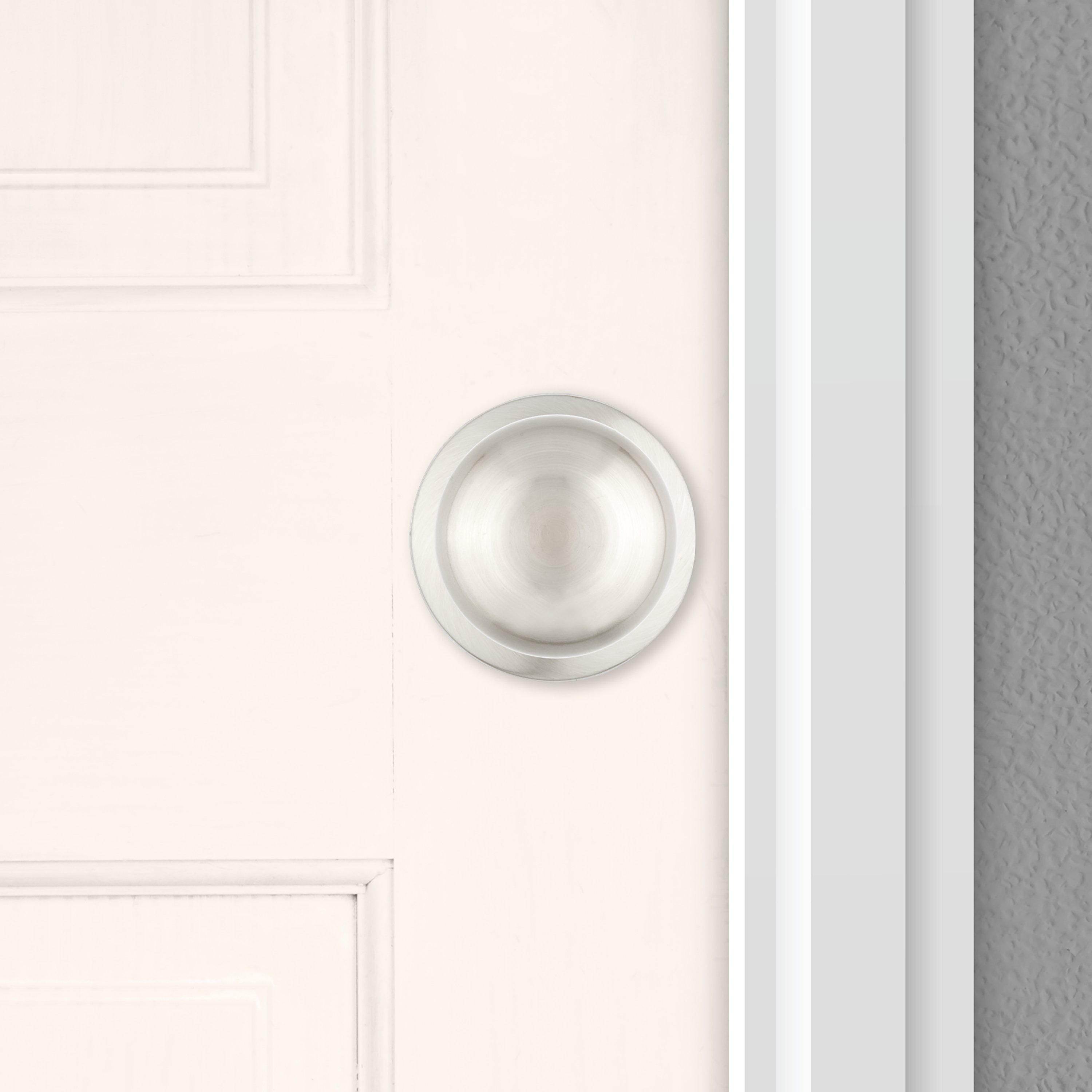 RELIABILT Baron Satin Nickel Interior/Exterior Hall/Closet Passage Door Knob  in the Door Knobs department at