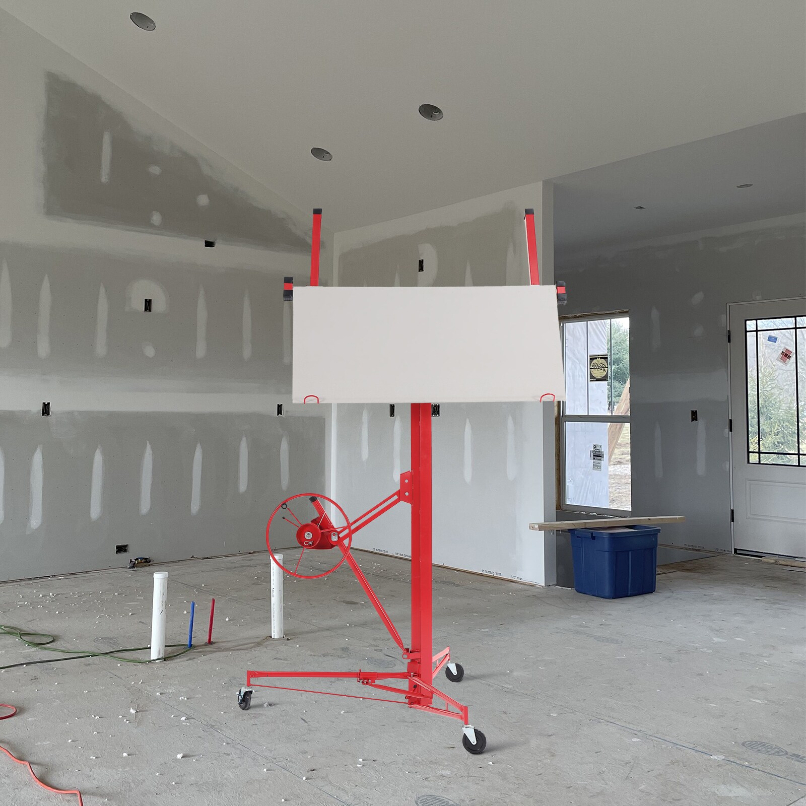 Maocao Hoom 11ft Red Drywall Lift 11-ft H x 53.5-in L x 53.5-in W Steel Drywall Lift