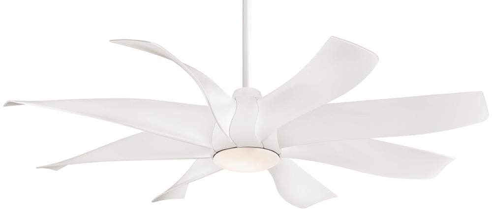 Minka Aire F788L-WH Dream Star 60-in White with White Blades Ceiling Fan With Light - Remote Included ( 8 -Blade )