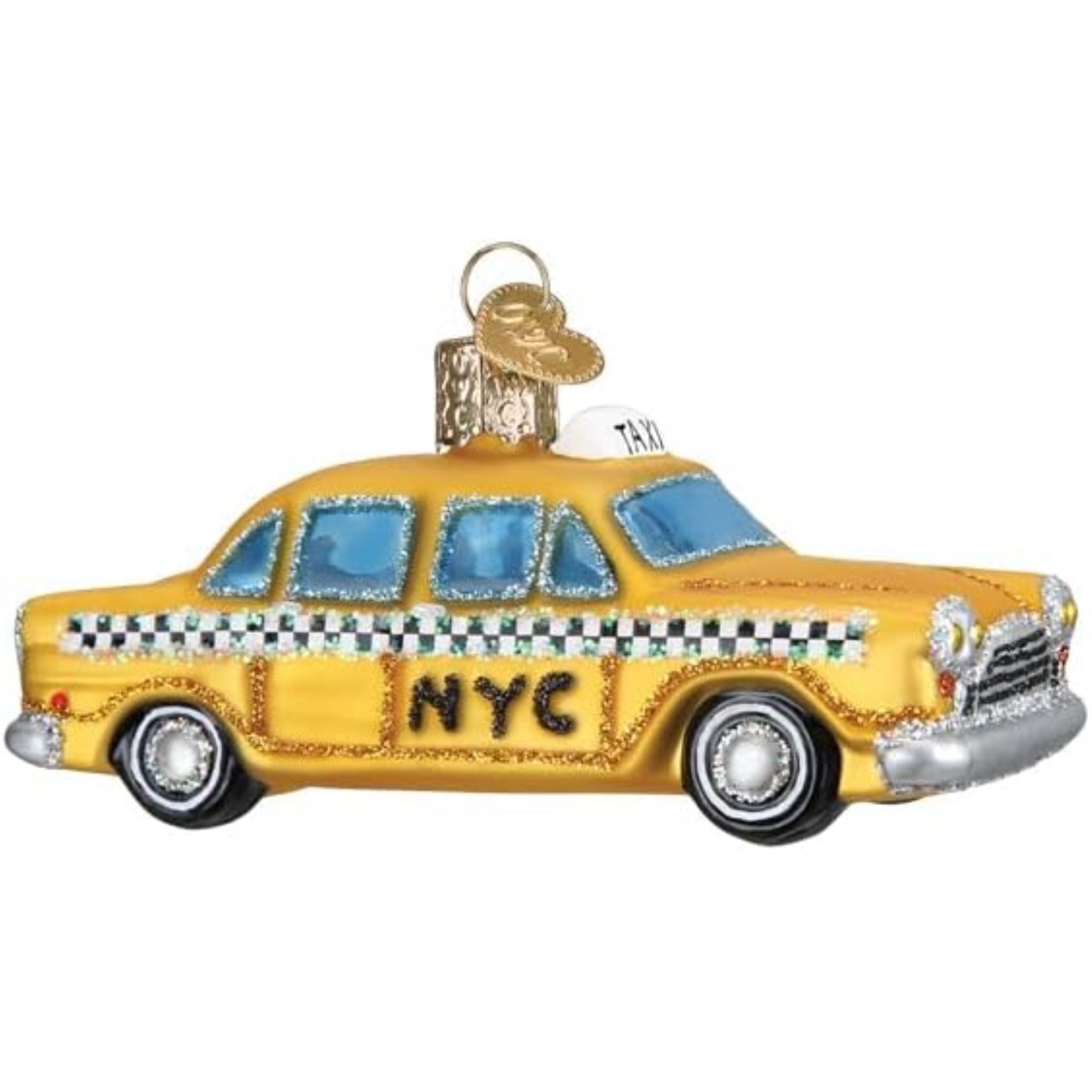 Old World Christmas 729343461162 Blown Glass Ornament for Christmas Tree - Nyc Taxi
