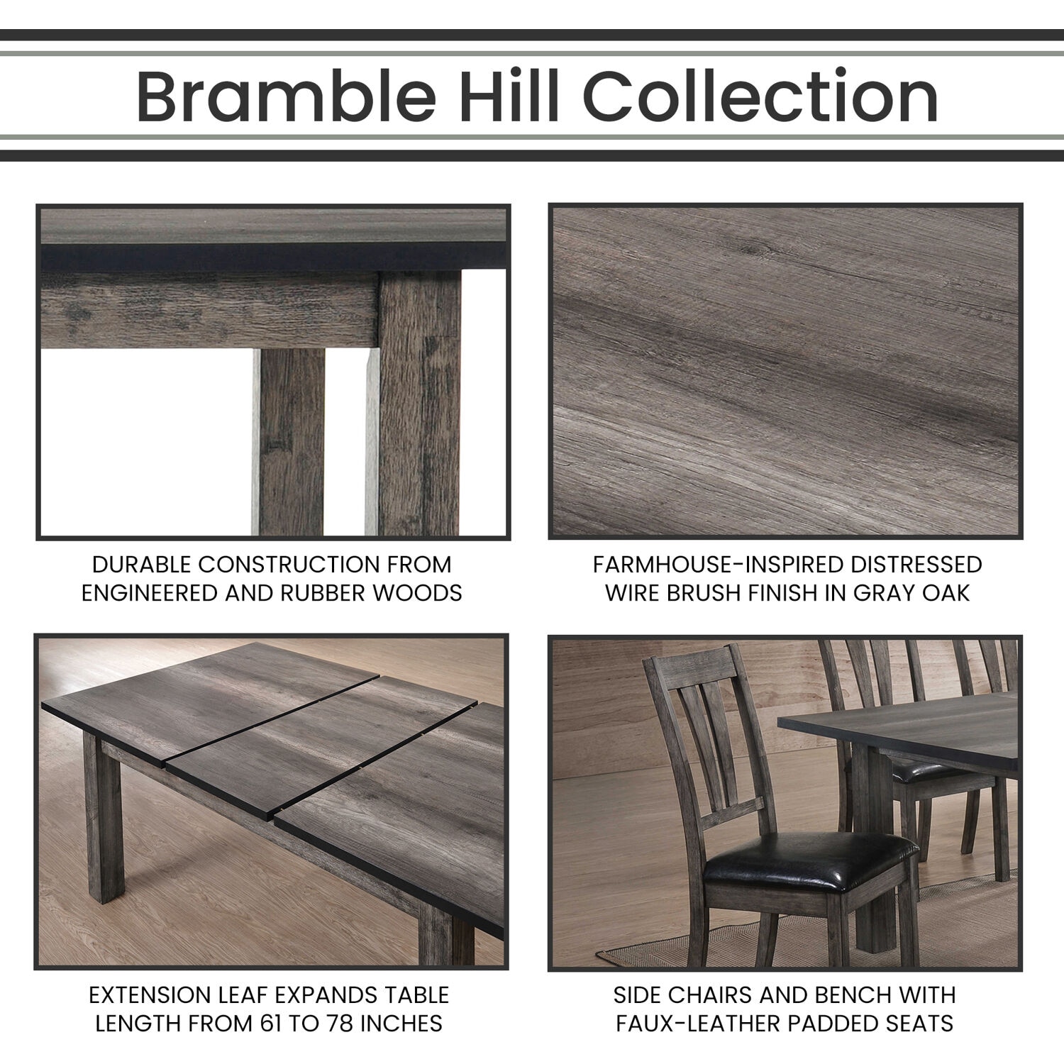 Hanover HDR006-8PU-WG Dining-Sets - View #3