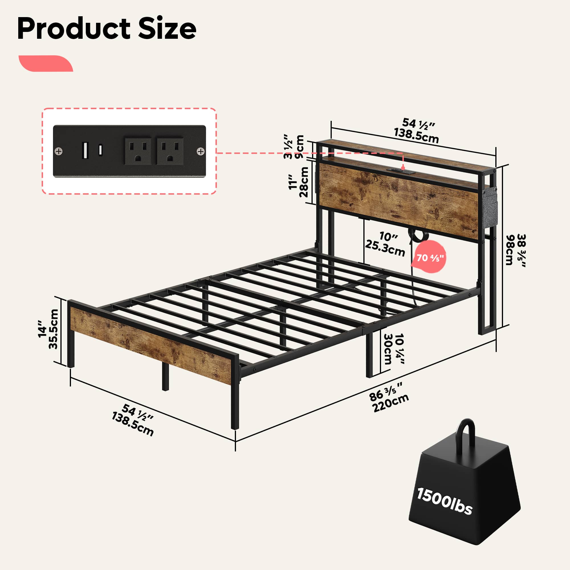 Bestier LOW-B700737B-WDGR beds - View #4