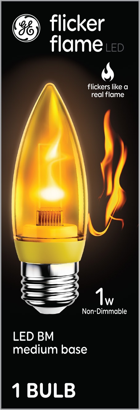 GE Bulb 1-Watt EQ B11 Warm Candlelight Medium (E-26) LED Light Bulb in the Decorative Bulbs department at Lowes.com