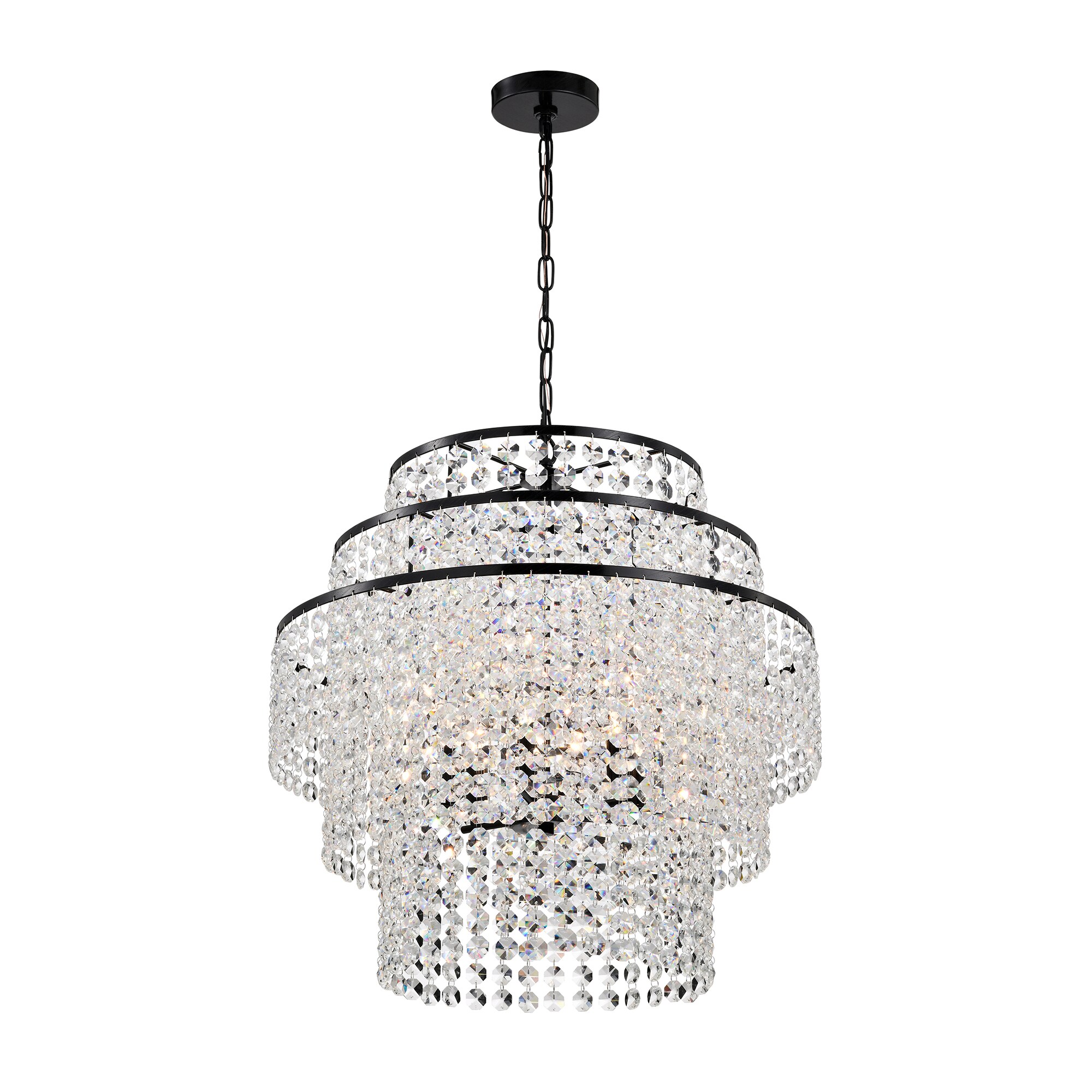 Edvivi Arietta 6-Light Antique Black Glam Led; Dry Rated